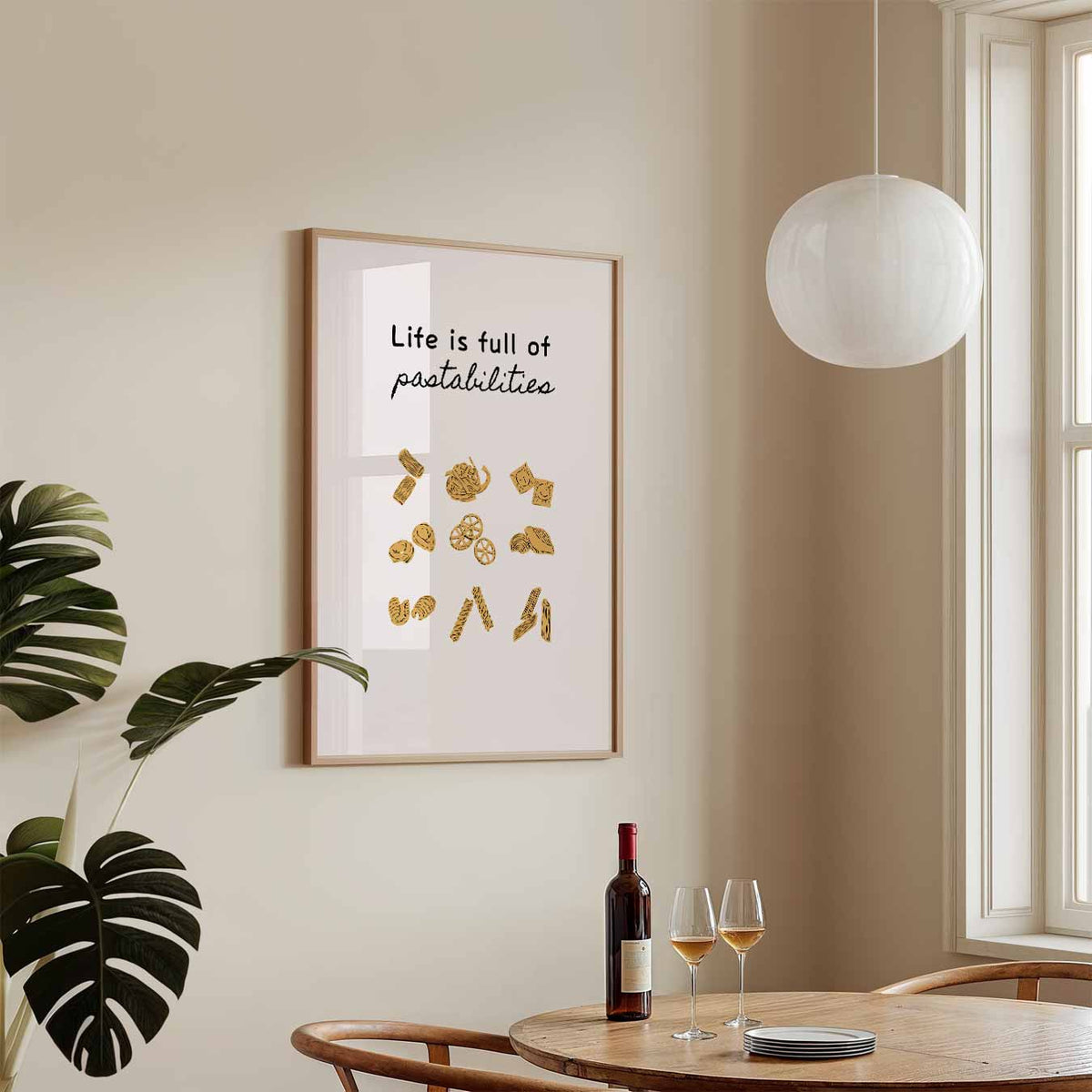 Inspirerende Pasta-Mogelijkheden – staande keuken wanddecoratie van WallArtistic