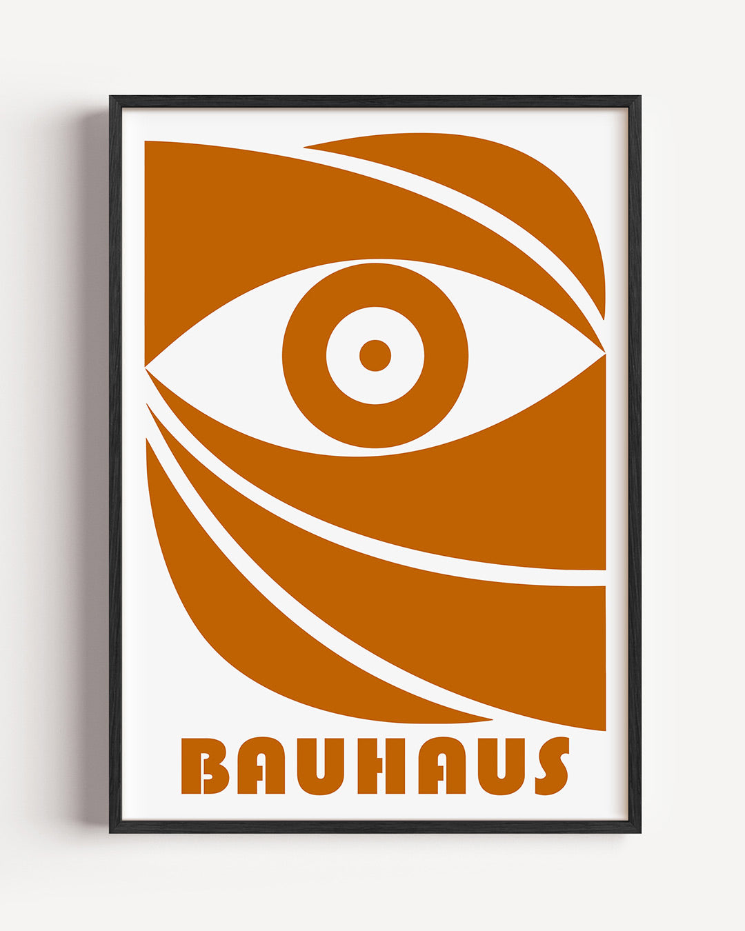 Oogvorm en lijnen – staande Bauhaus poster als wanddecoratie