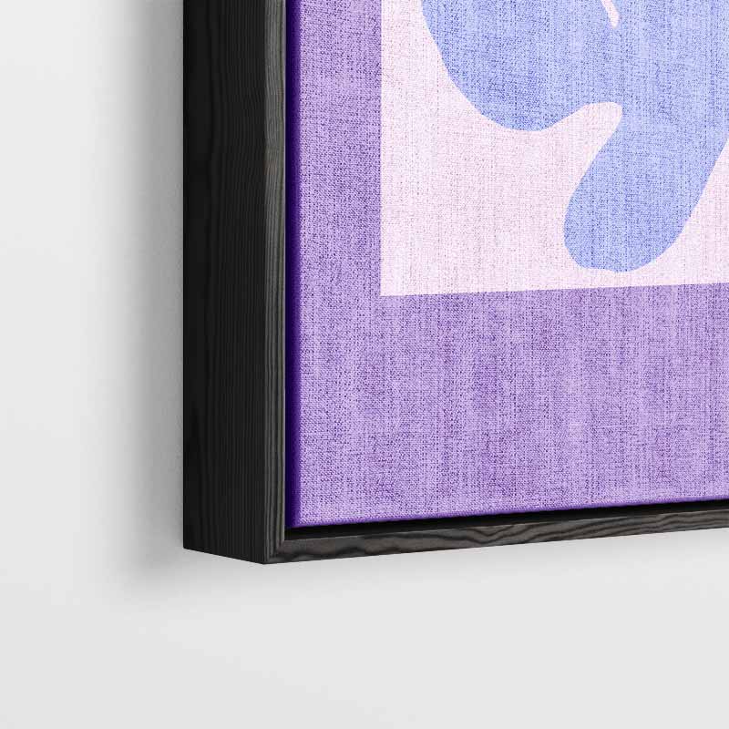 Abstracte Bladvorm in Paarstinten – dibond wanddecoratie in staand formaat