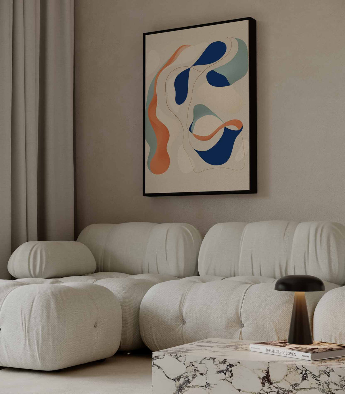 Kleurrijke Golven van Abstractie – portret wandkunst van WallArtistic