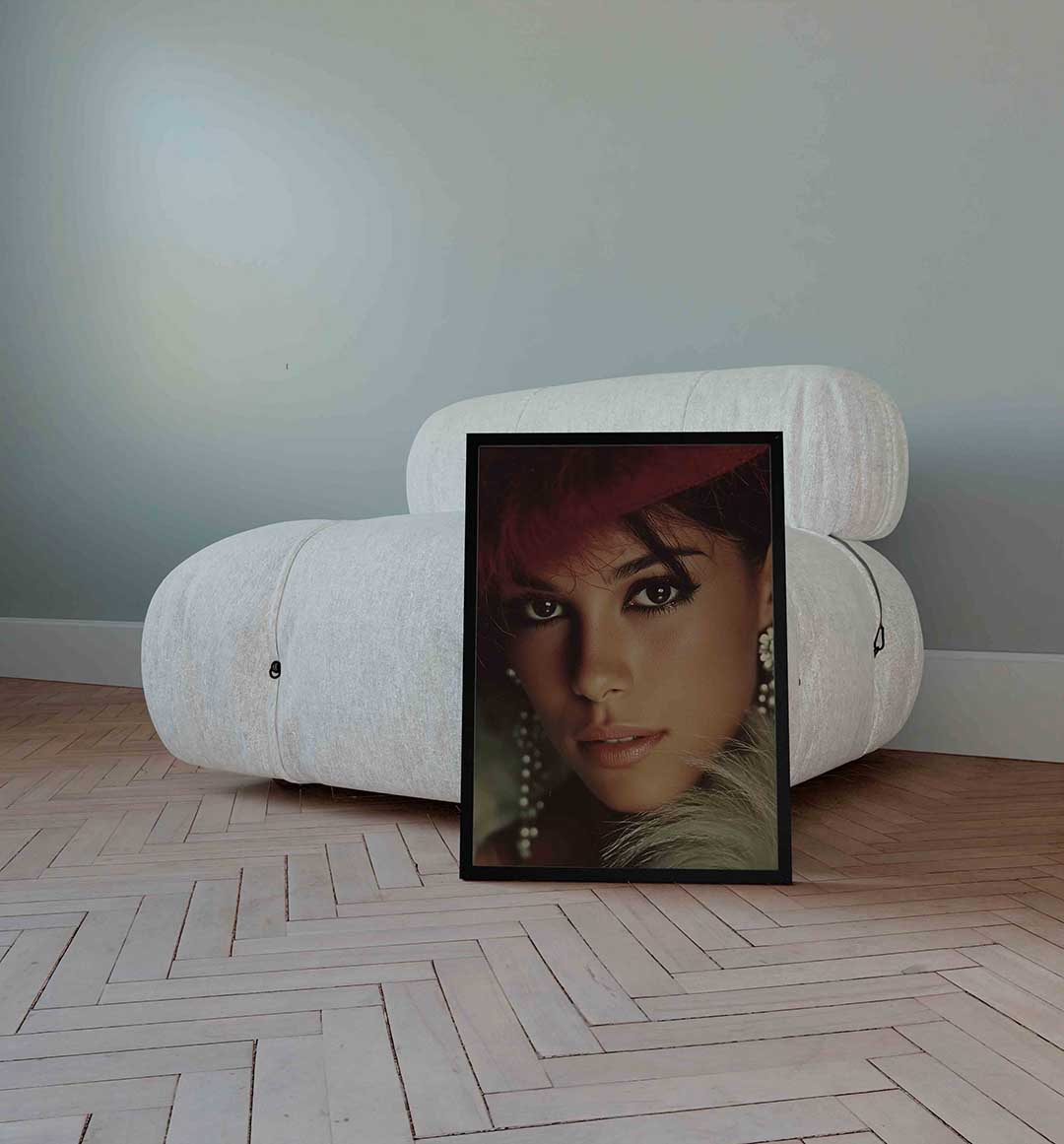 Portret met rode hoed – Pop Art wandkunst als portret poster