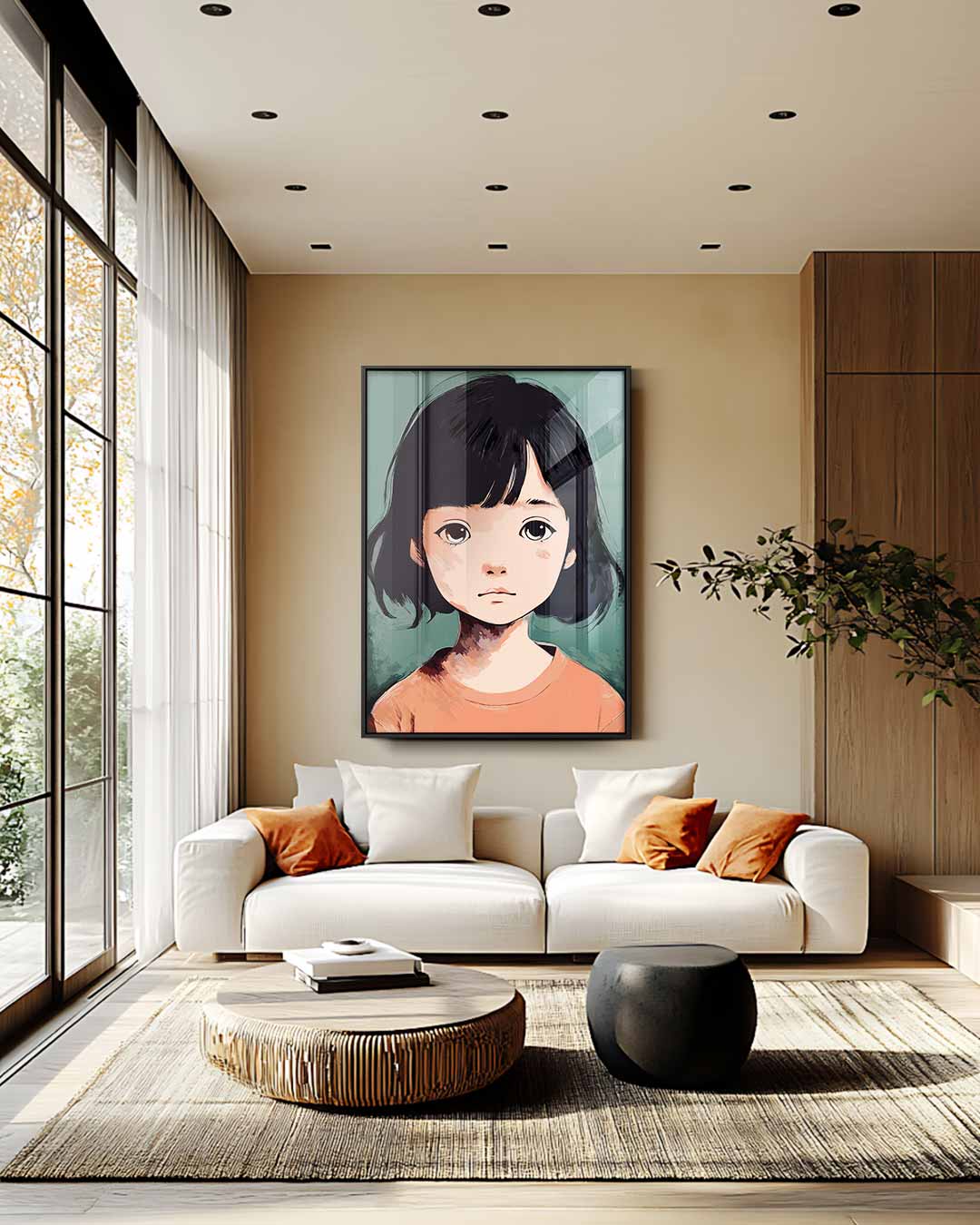 Dromerige Blik – staand kunstwerk voor modern interieur