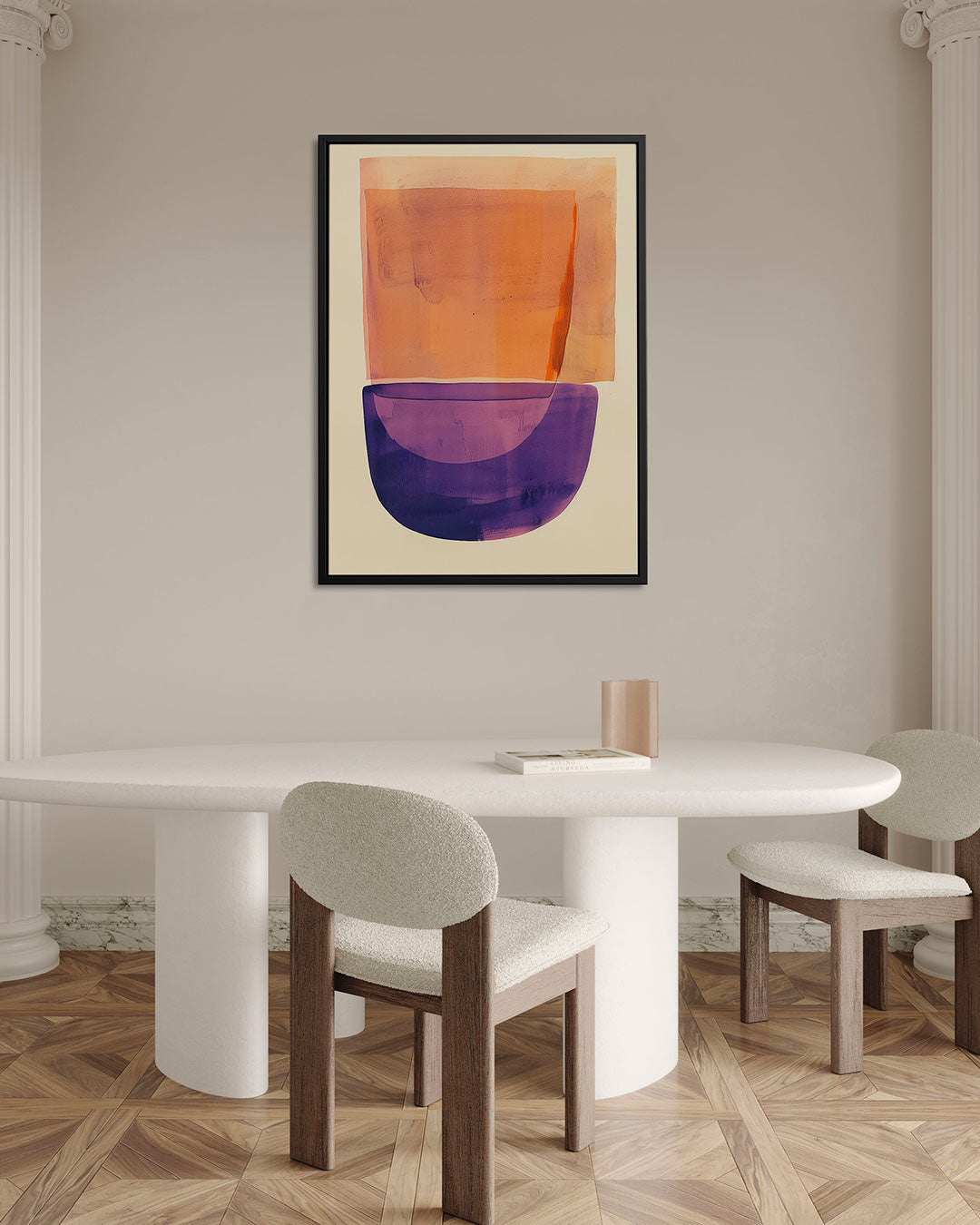 Geometrische kleurencompositie – staand wanddecoratie kunstwerk