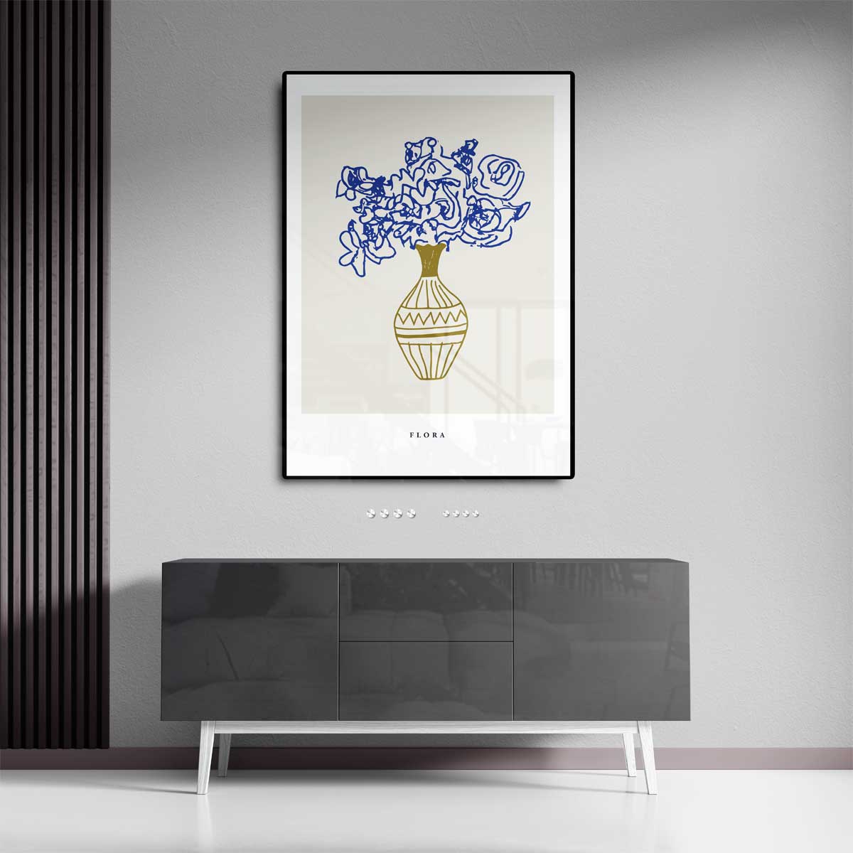 Kleurrijke Bloemen in Elegante Vaas – dibond kunstwerk als wanddecoratie