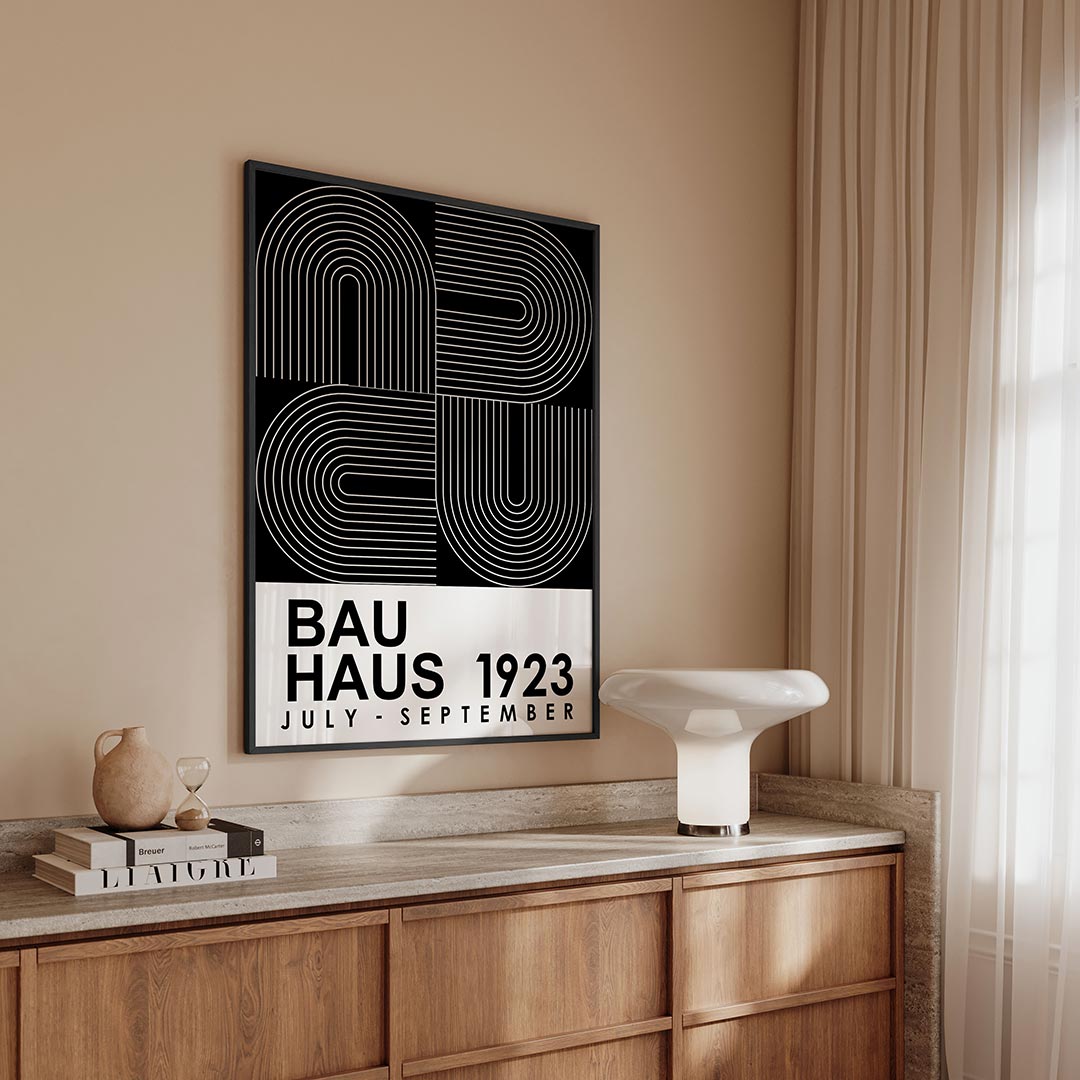  – geometrische Bauhaus poster in staand formaat