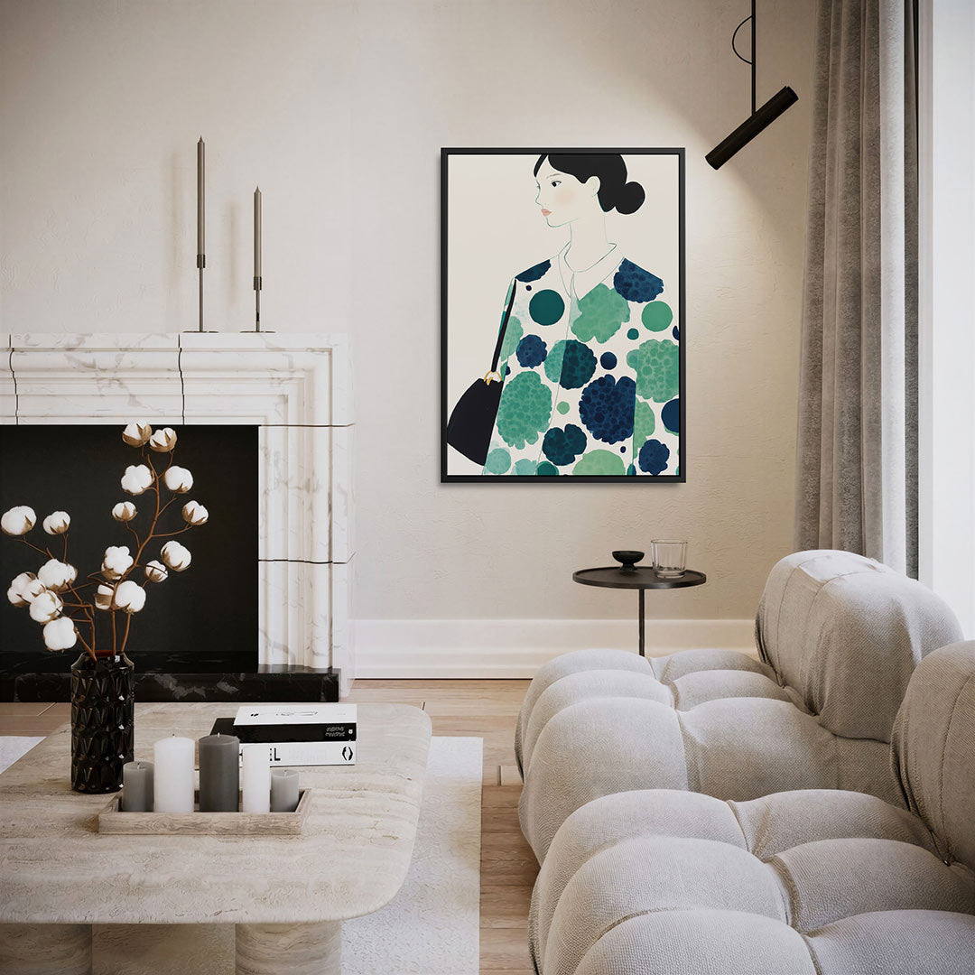 Silhouet met patronen – moderne staande wandkunst