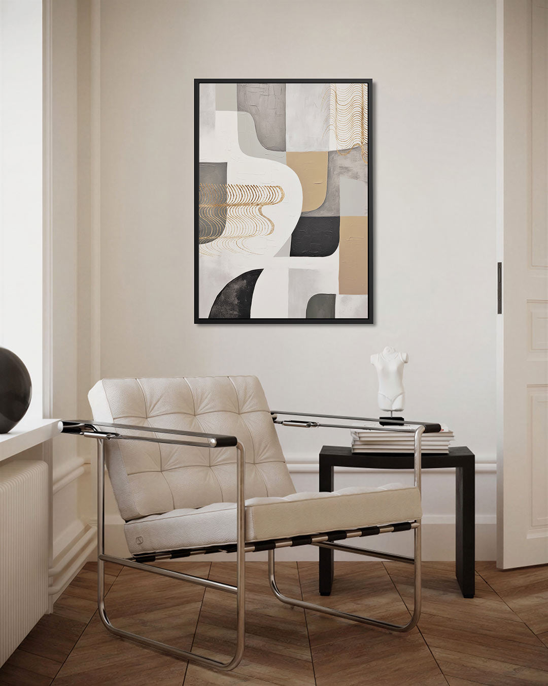 Organische vormen compositie – staand wanddecoratie kunstwerk