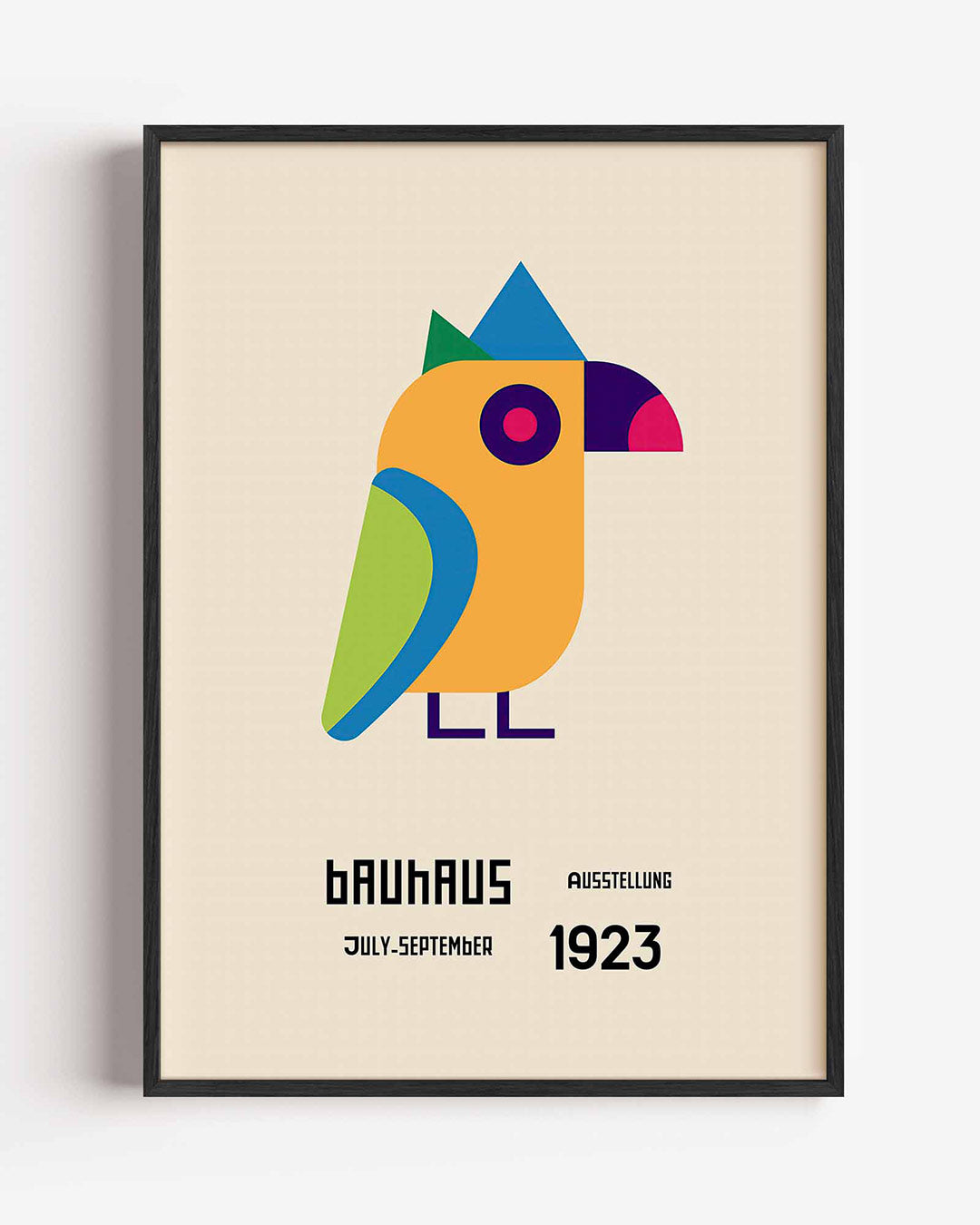 Vorm en kleur – staande Bauhaus poster als wanddecoratie