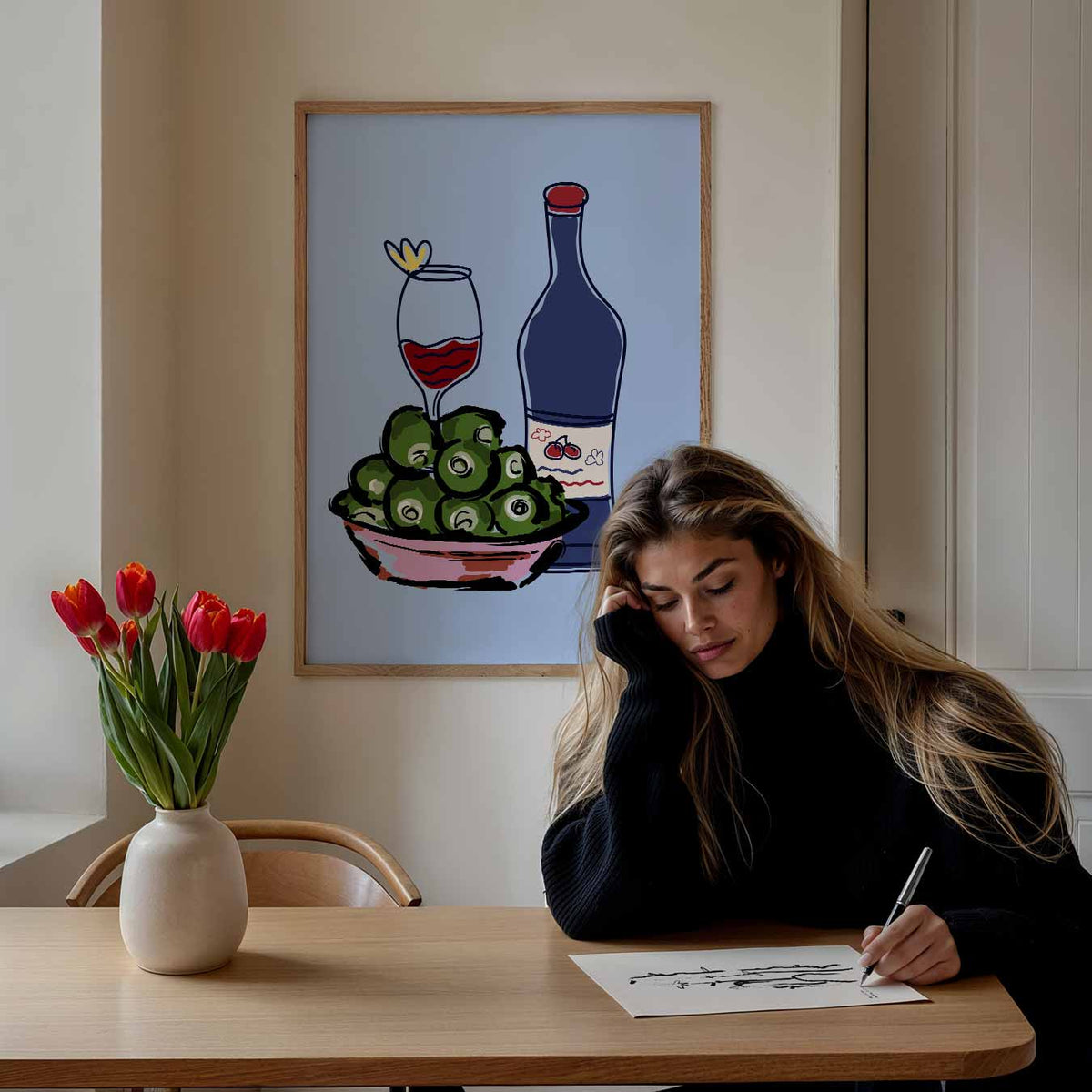 Gezellige Borrel Avond – keuken portret poster, afbeelding 7