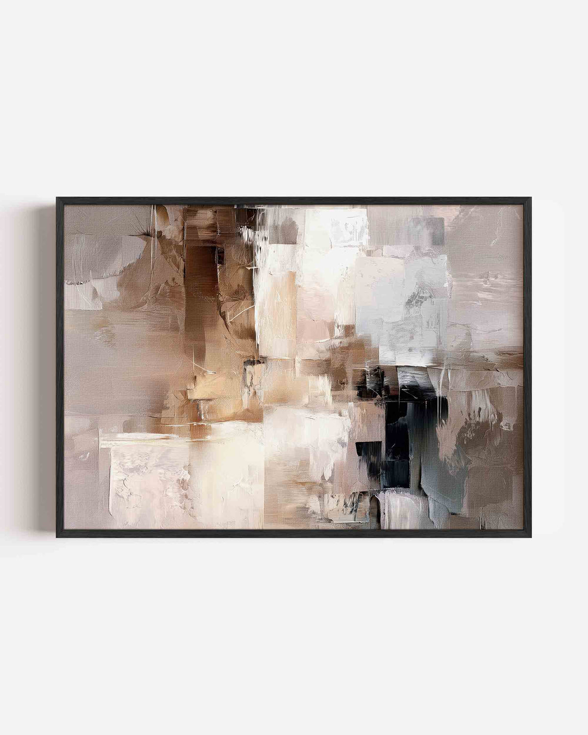 Abstracte beige en bruine – abstracte landscape poster als wanddecoratie
