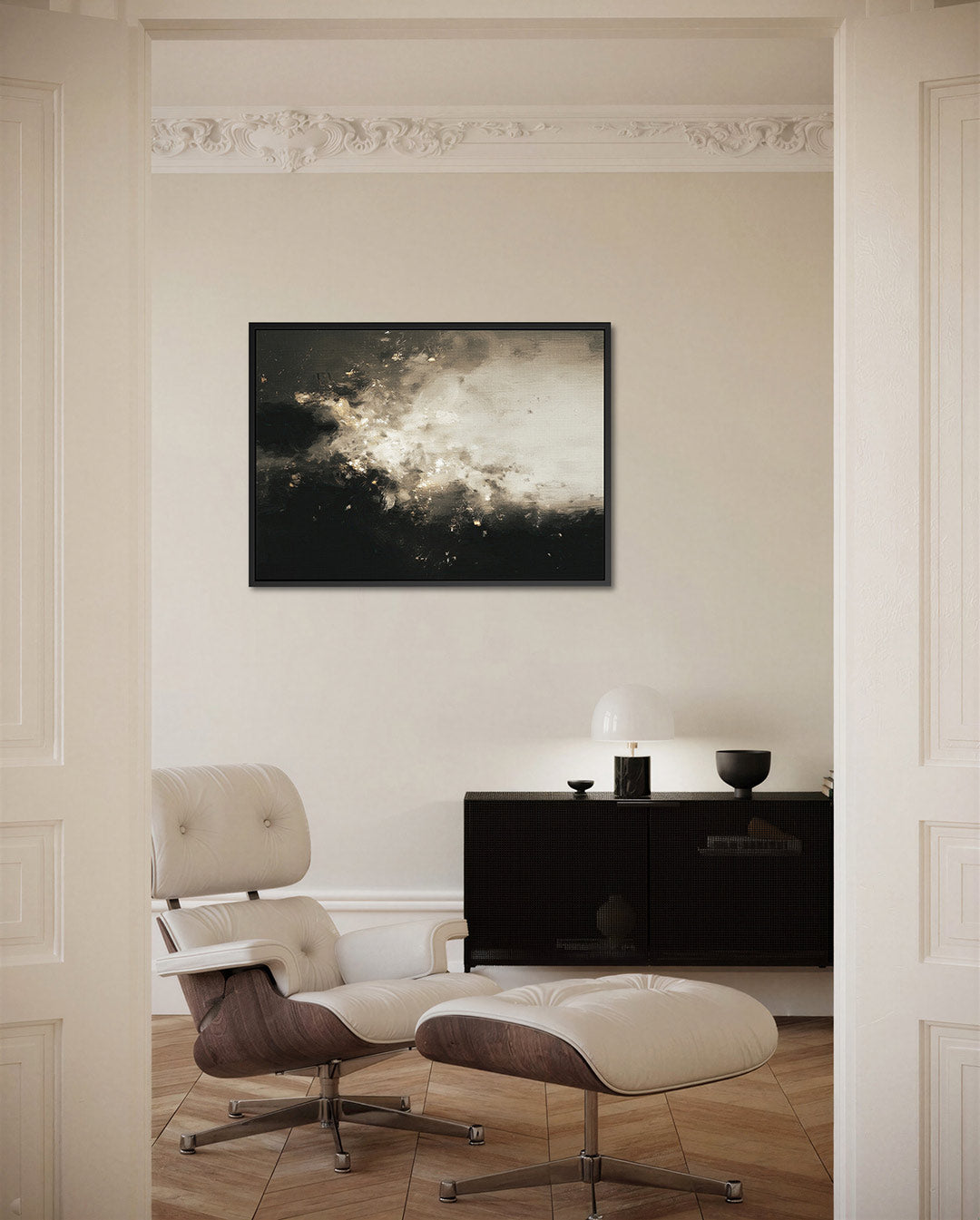 Dynamische vegen – liggende wanddecoratie