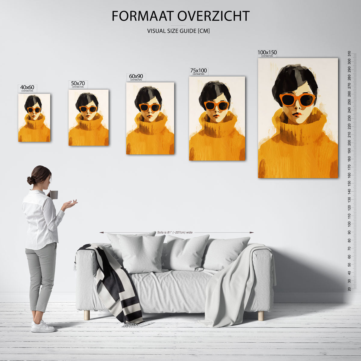 Abstract – staande wanddecoratie van WallArtistic