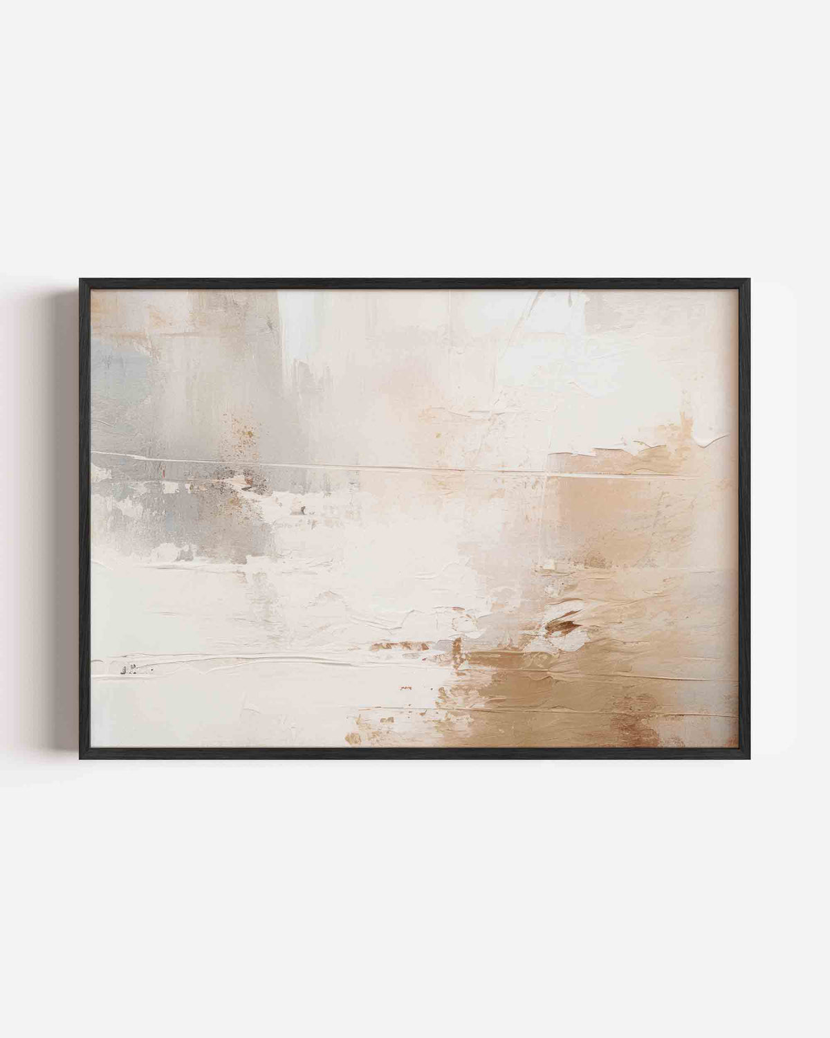 Abstracte beige en witte – abstracte landscape poster als wanddecoratie