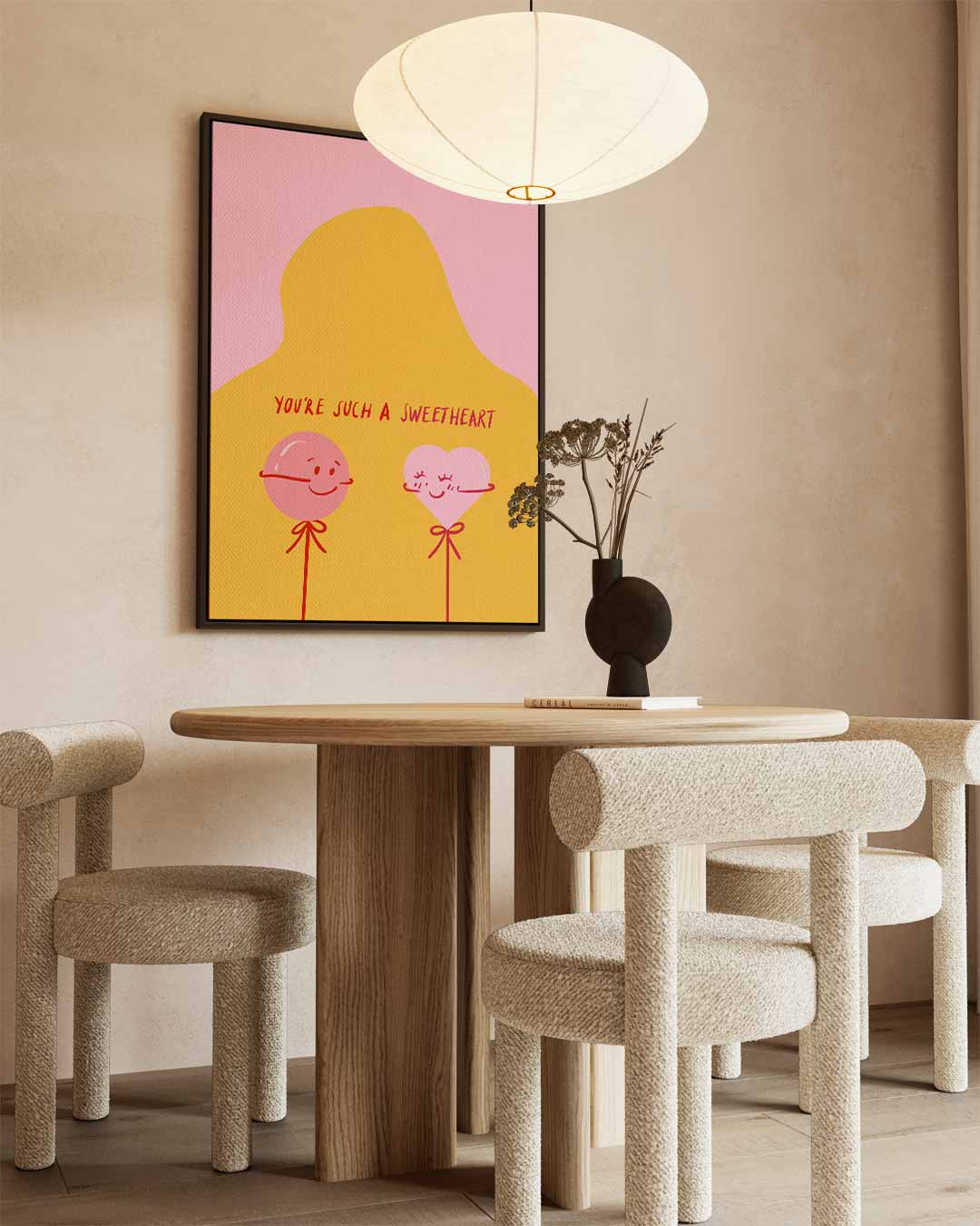 Lolly Vriendjes Kunstwerk – kunstwerk met zwarte baklijst