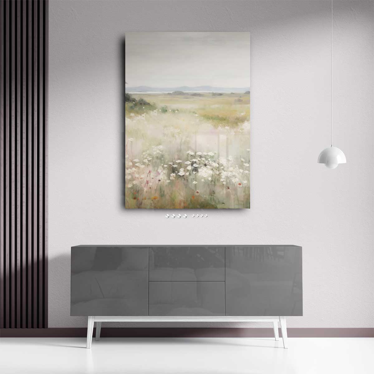 Zomerweide Weerspiegeling – staand kunstwerk voor modern interieur