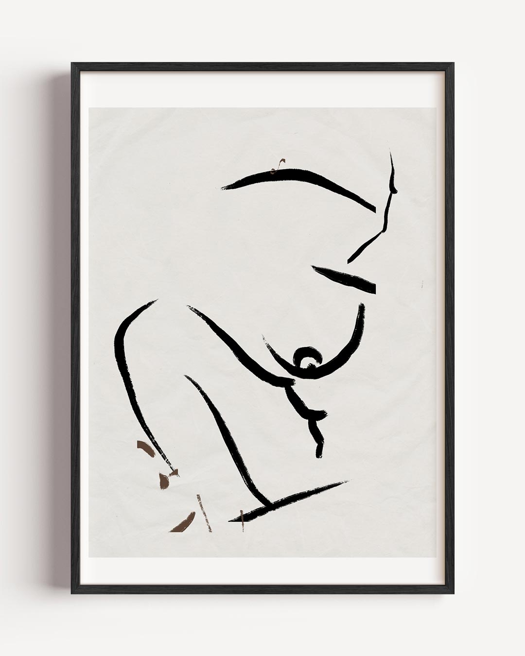 Minimalistische Lichaamskunst – lijntekening portret poster als wanddecoratie