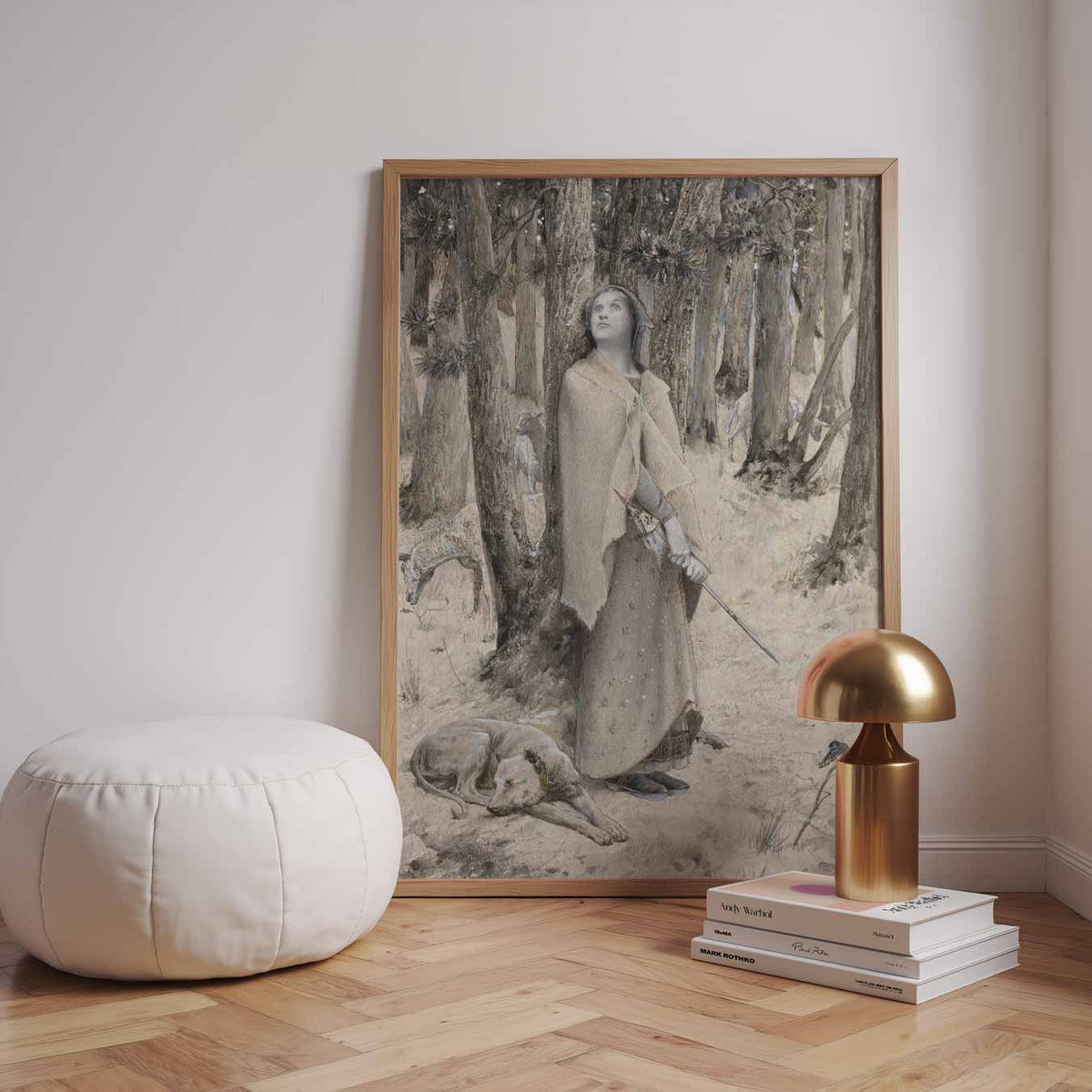 Mystieke Boswandeling – speelse wandkunst als portret kinderposter