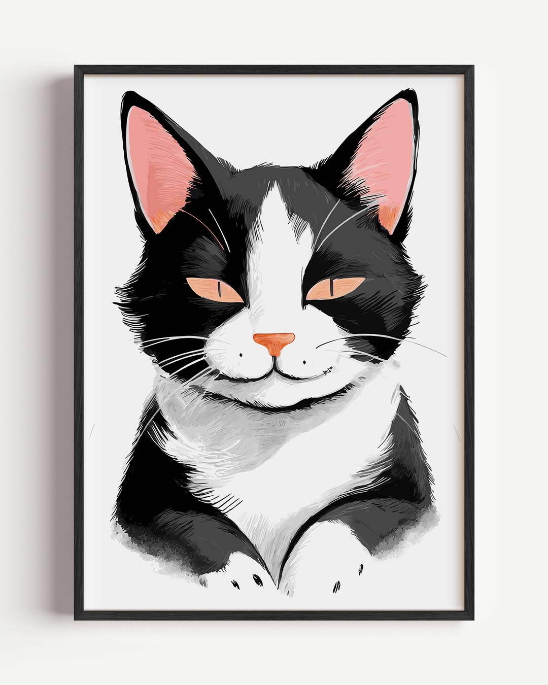 Schattige Kattenkunst – dieren portret poster als wanddecoratie