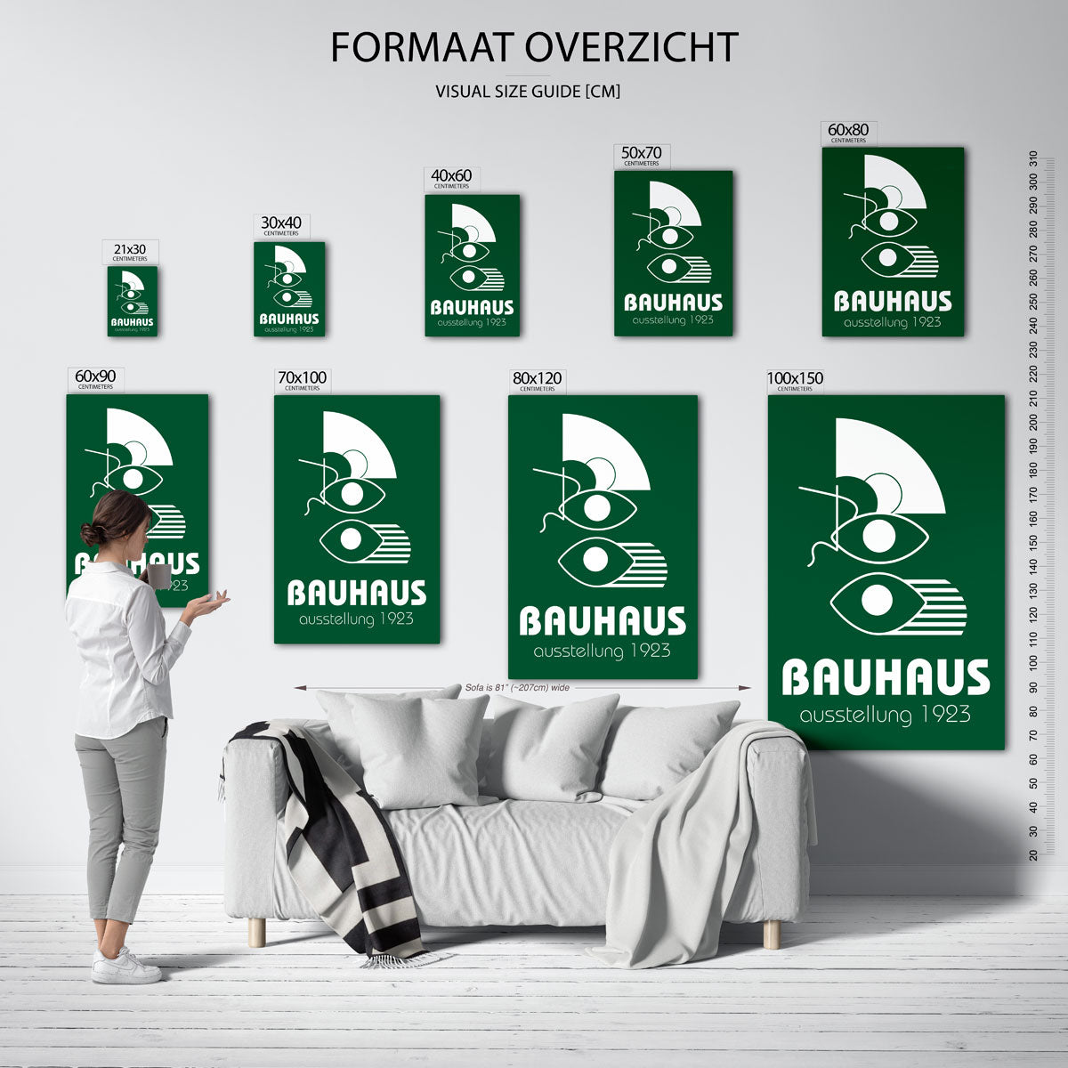  – Bauhaus poster als moderne geometrische wanddecoratie