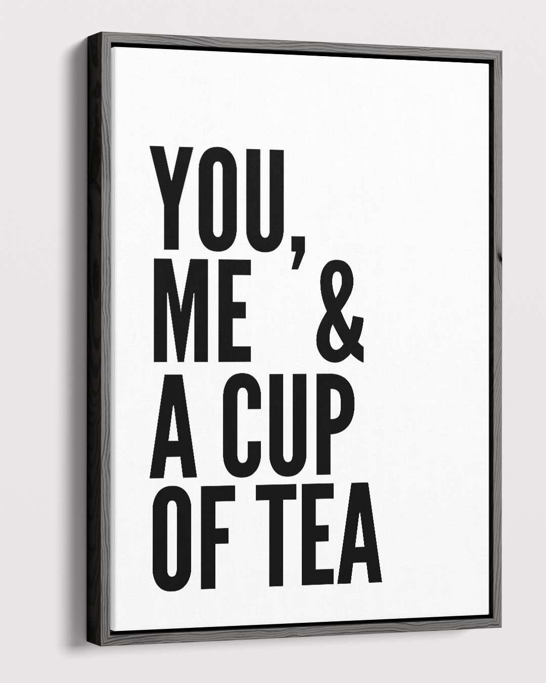 You, Me & A Cup of Tea Poster – canvas wanddecoratie in portret formaat