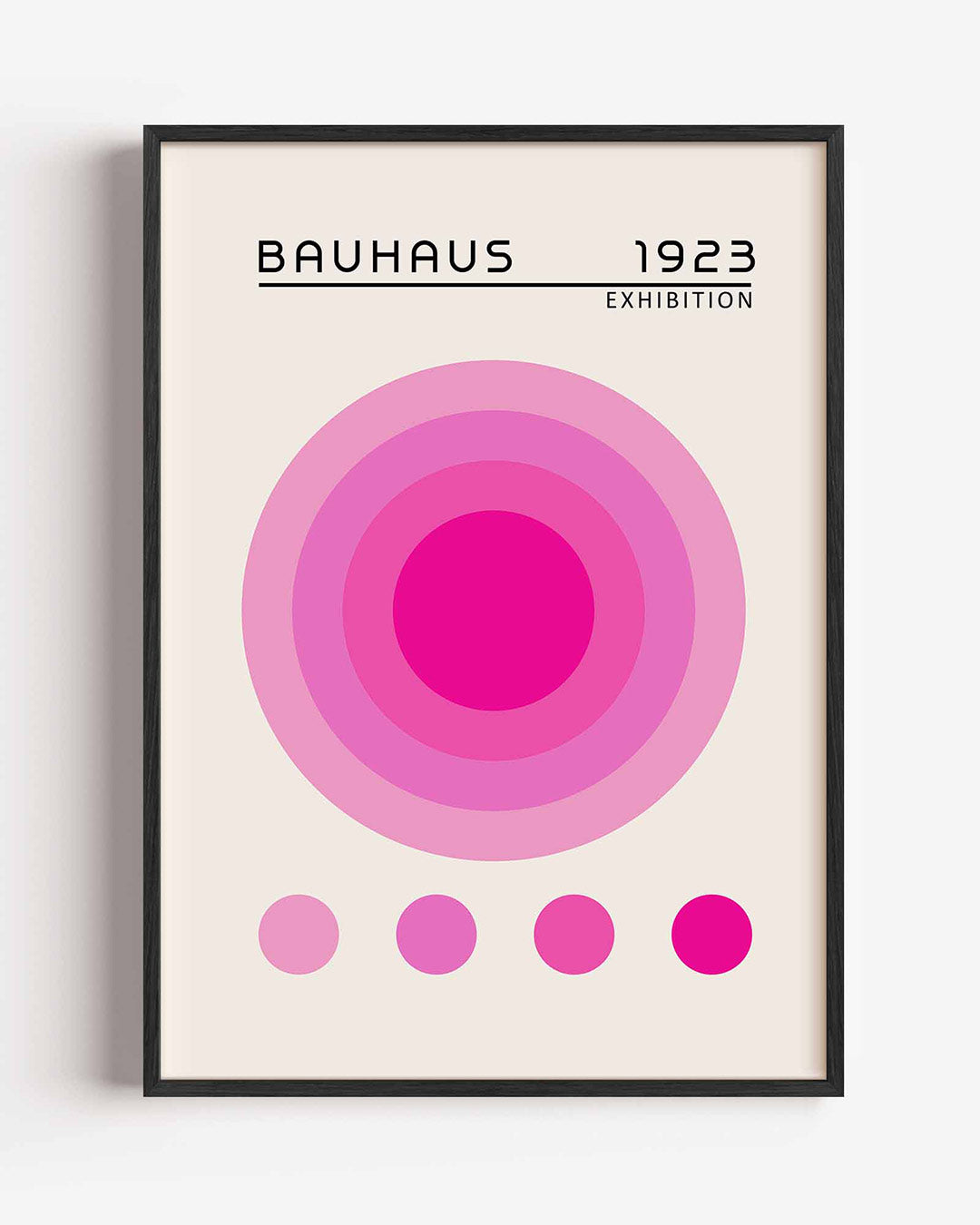 Cirkelvormen en kleur – staande Bauhaus poster als wanddecoratie
