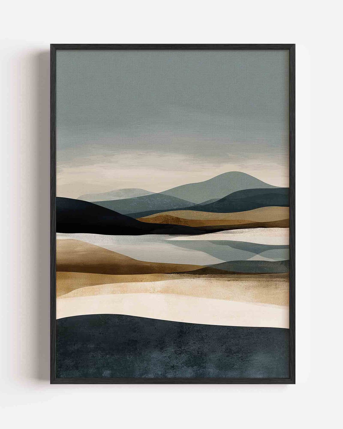 Landschap met heuvels – abstracte portret poster als wanddecoratie