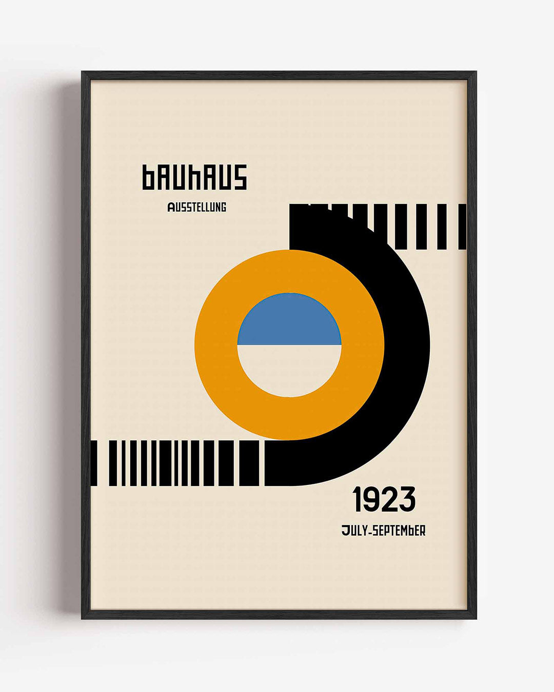 Cirkel en lijnen – staande Bauhaus poster als wanddecoratie