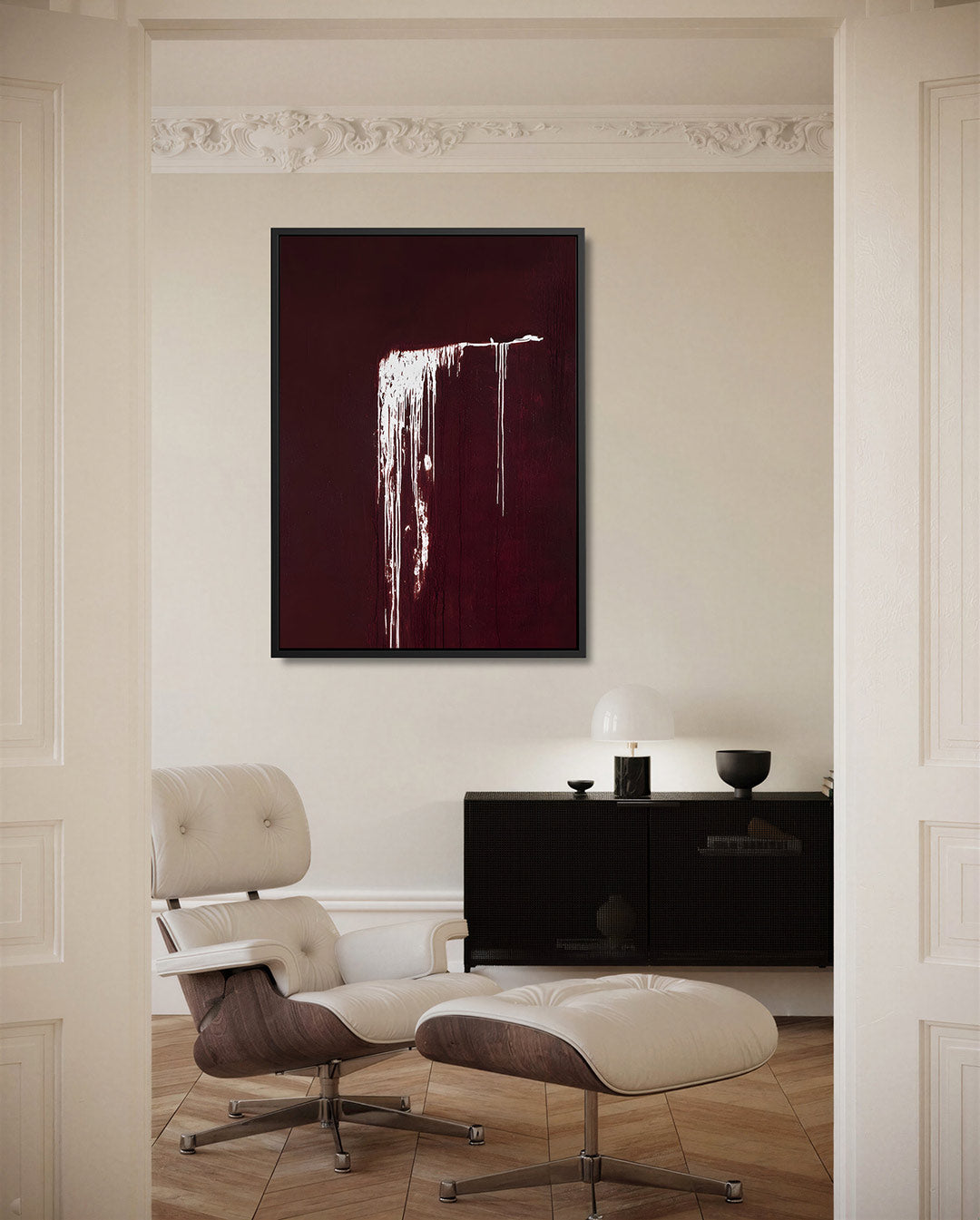 Druipend contrast – staand wanddecoratie kunstwerk