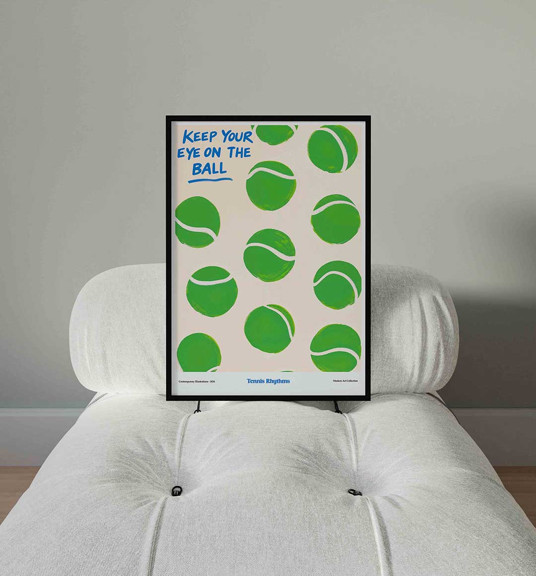 Tennisballen patroon – staande Pop Art wanddecoratie van WallArtistic