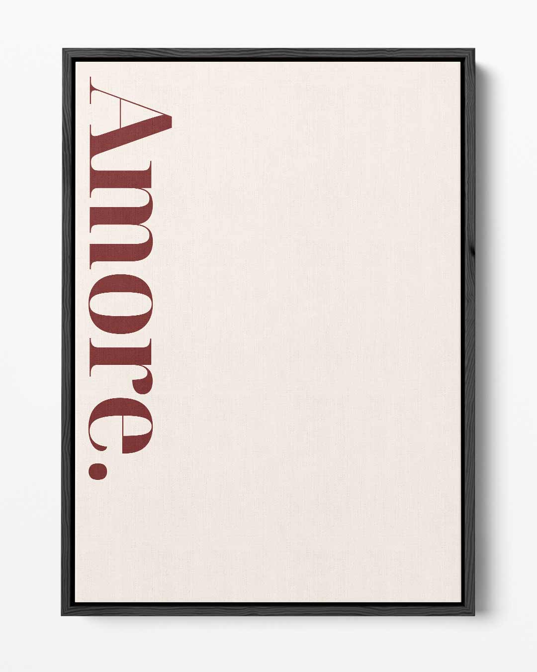 Tijdloze Amore Typografie – portret kunstwerk als wanddecoratie
