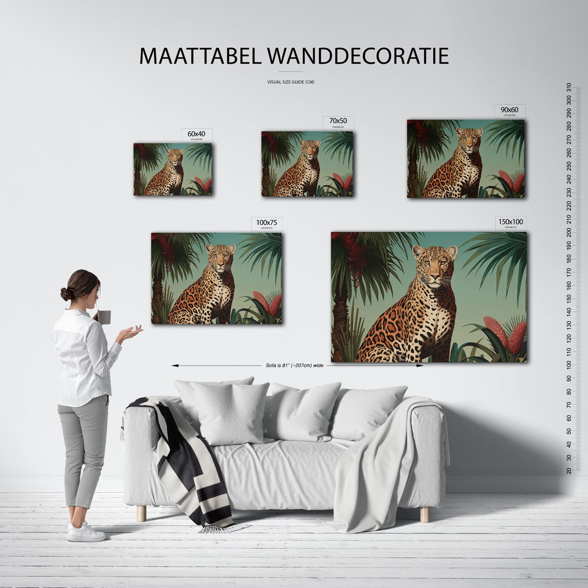 Jungle dierportret – kunstwerk op canvas, dibond of plexiglas