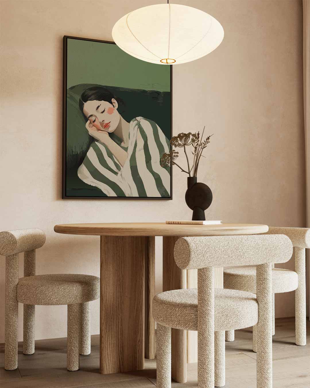 Slapende Schoonheid – canvas wanddecoratie in portret formaat