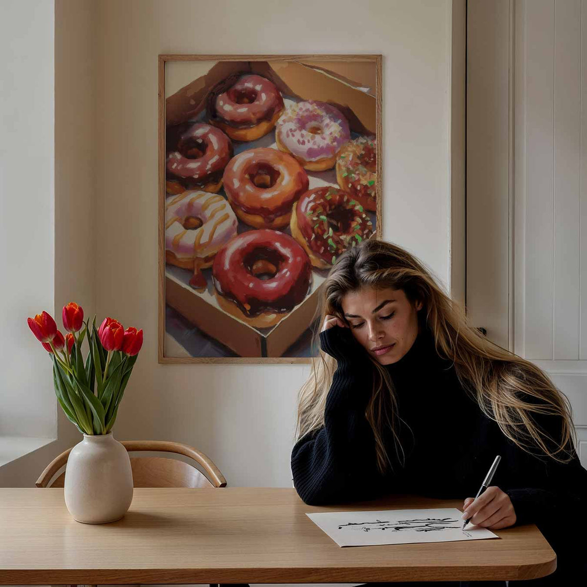 Donutliefde in Kunstvorm – keuken portret poster, afbeelding 7