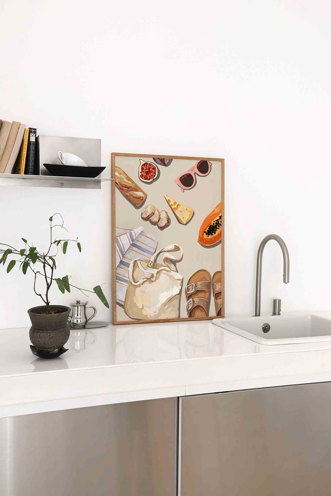 Zomerse picknick – staande keuken wanddecoratie van WallArtistic