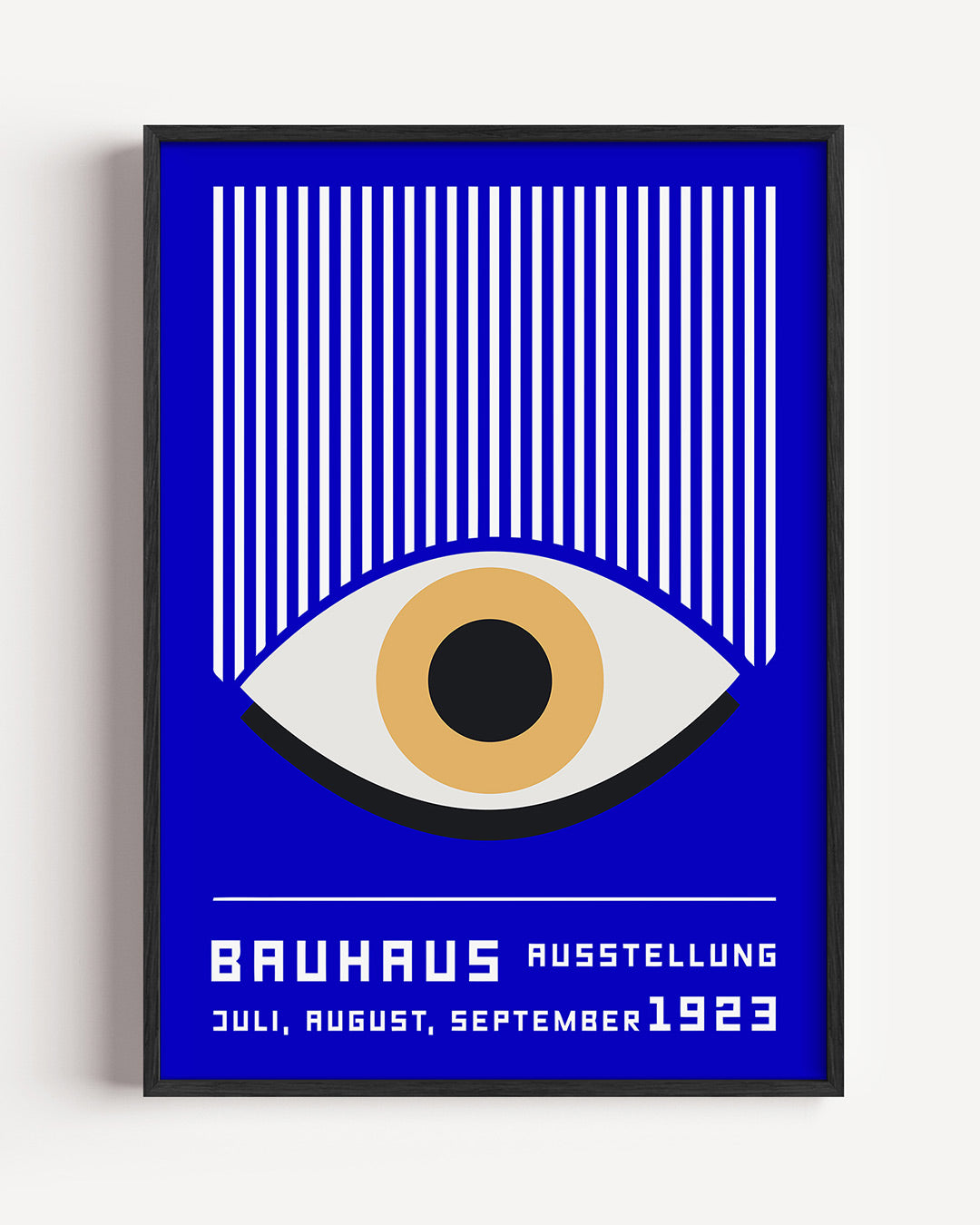 Oog en lijnen – staande Bauhaus poster als wanddecoratie