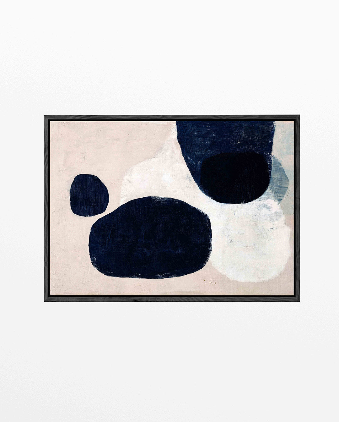 Organische vormen compositie – Donkere – liggend abstract kunstwerk