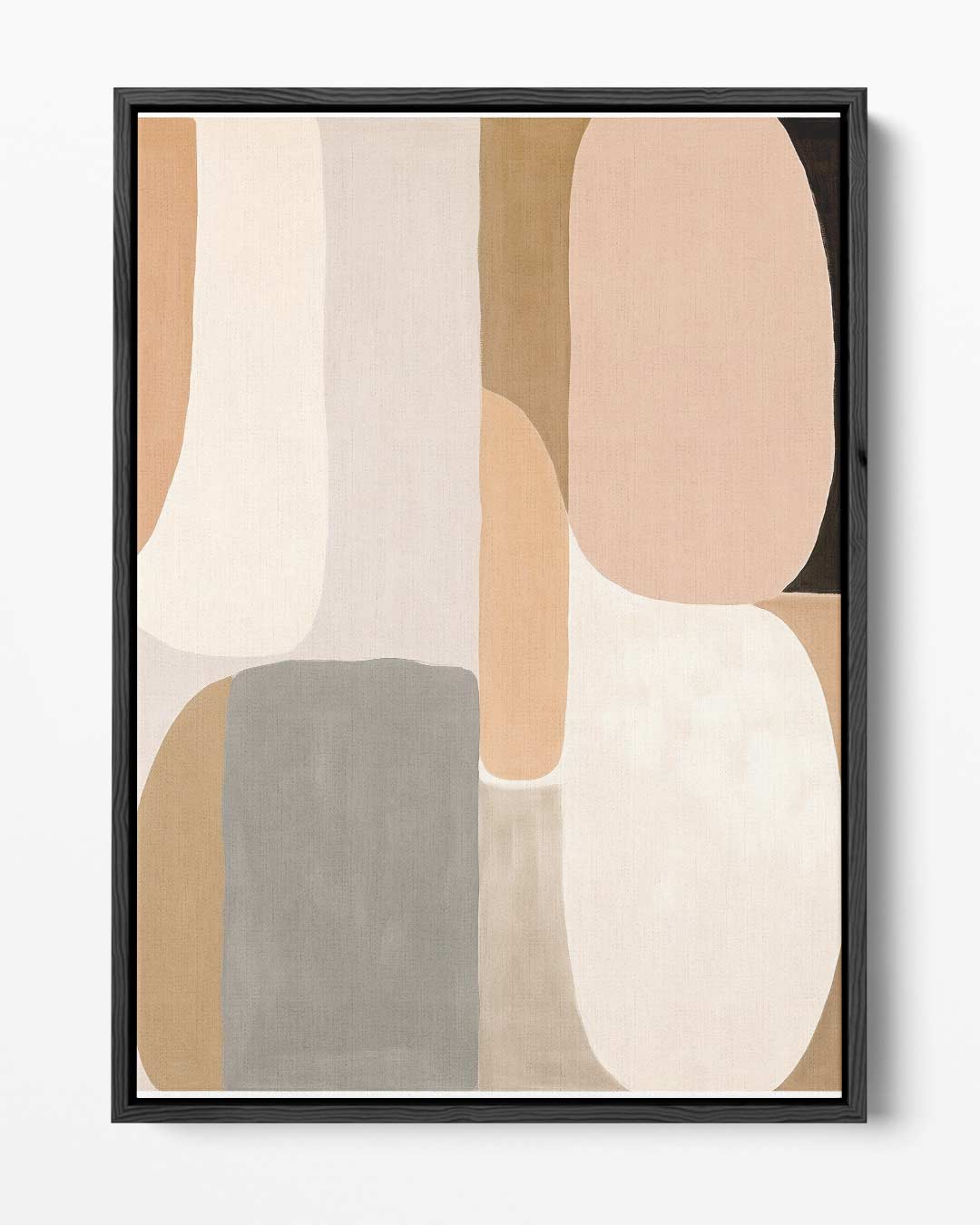 Aards Verlangen - Abstracte Harmonie in Kleur – portret kunstwerk als wanddecoratie