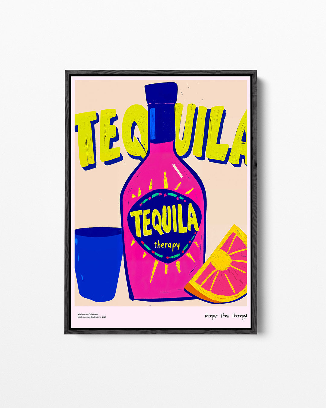 Kleurrijke fles illustratie – staand wanddecoratie kunstwerk