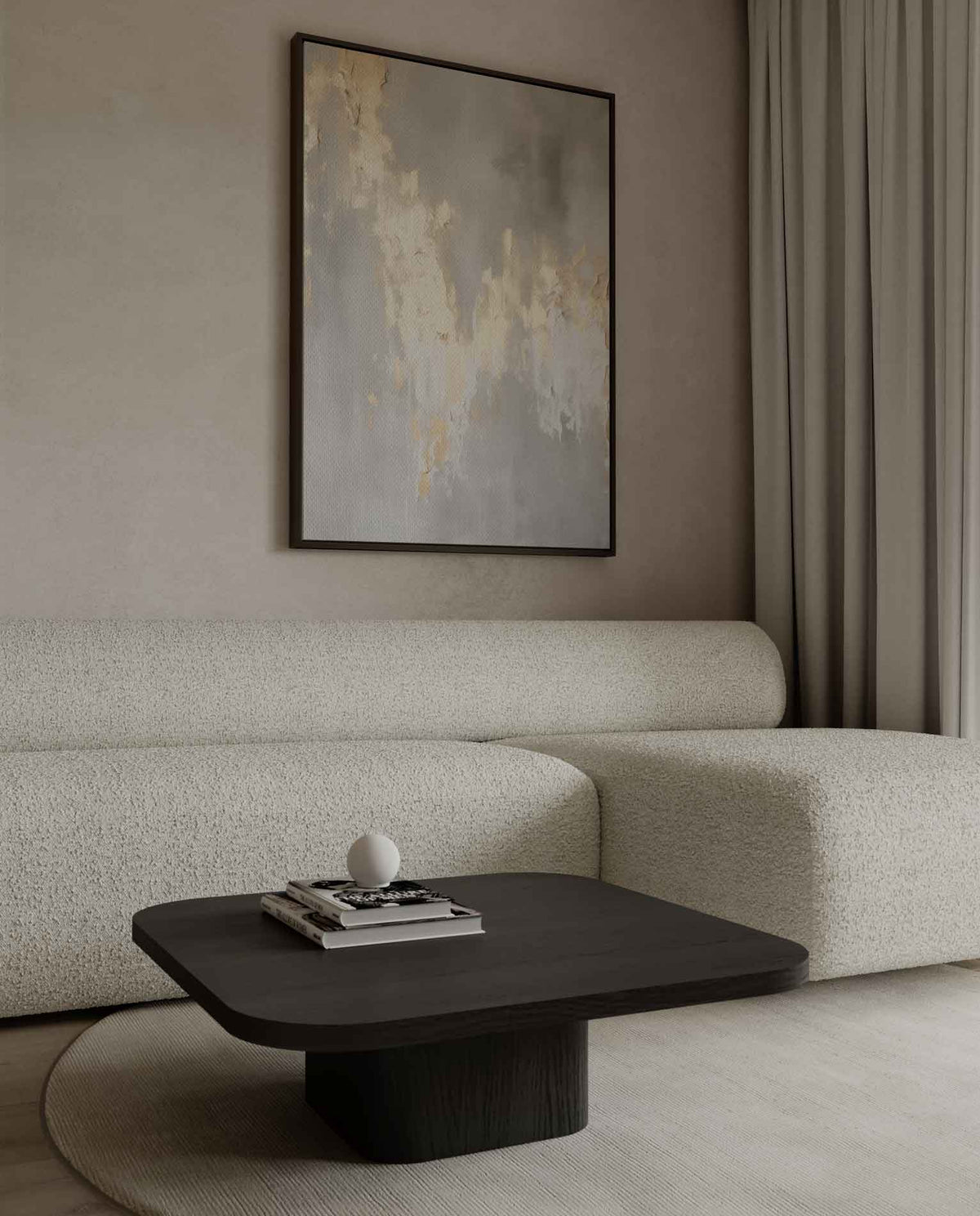 Gouden Mist Schilderij – canvas kunstwerk als wanddecoratie