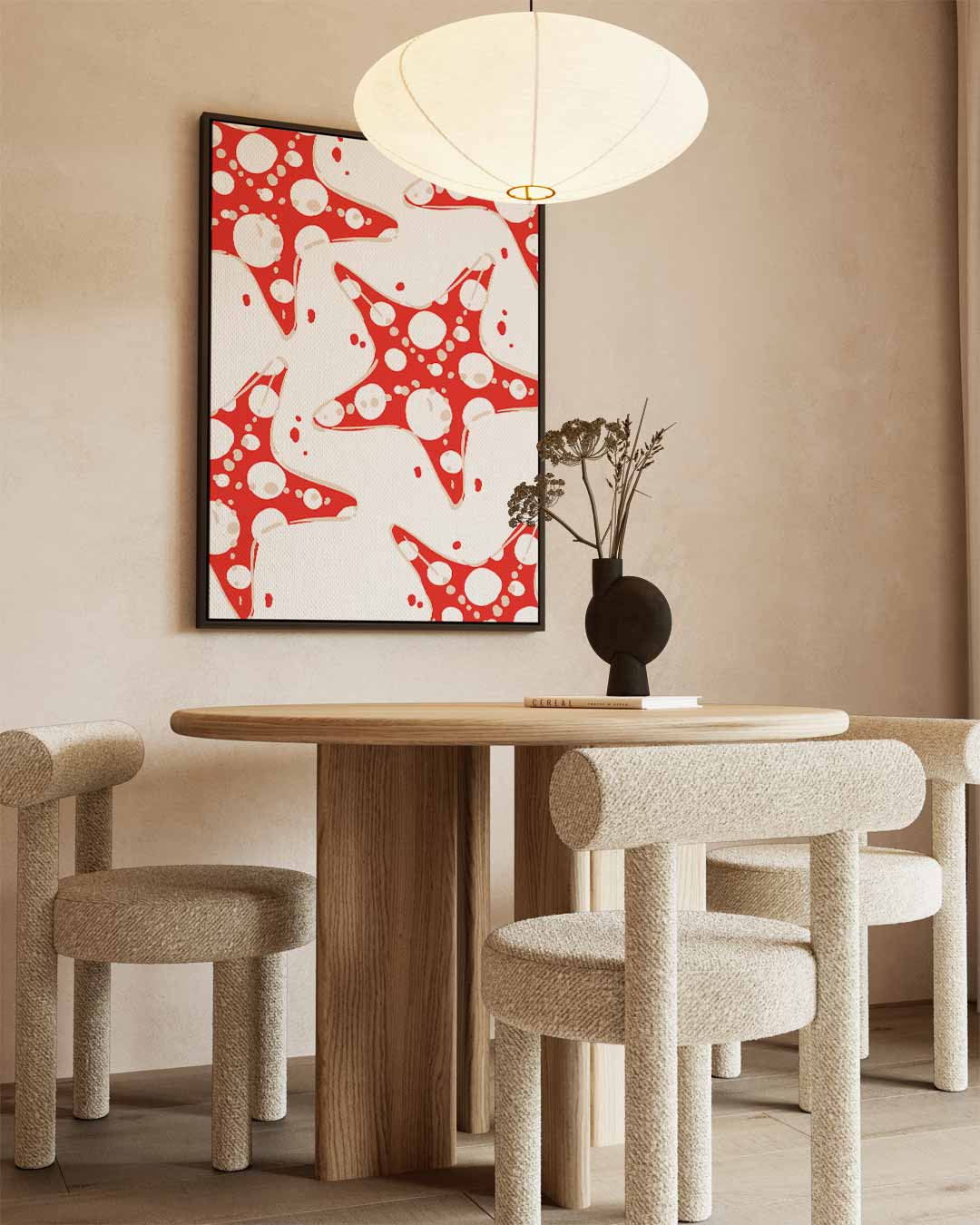 Vrolijke Zeesterren – dibond kunstwerk als wanddecoratie