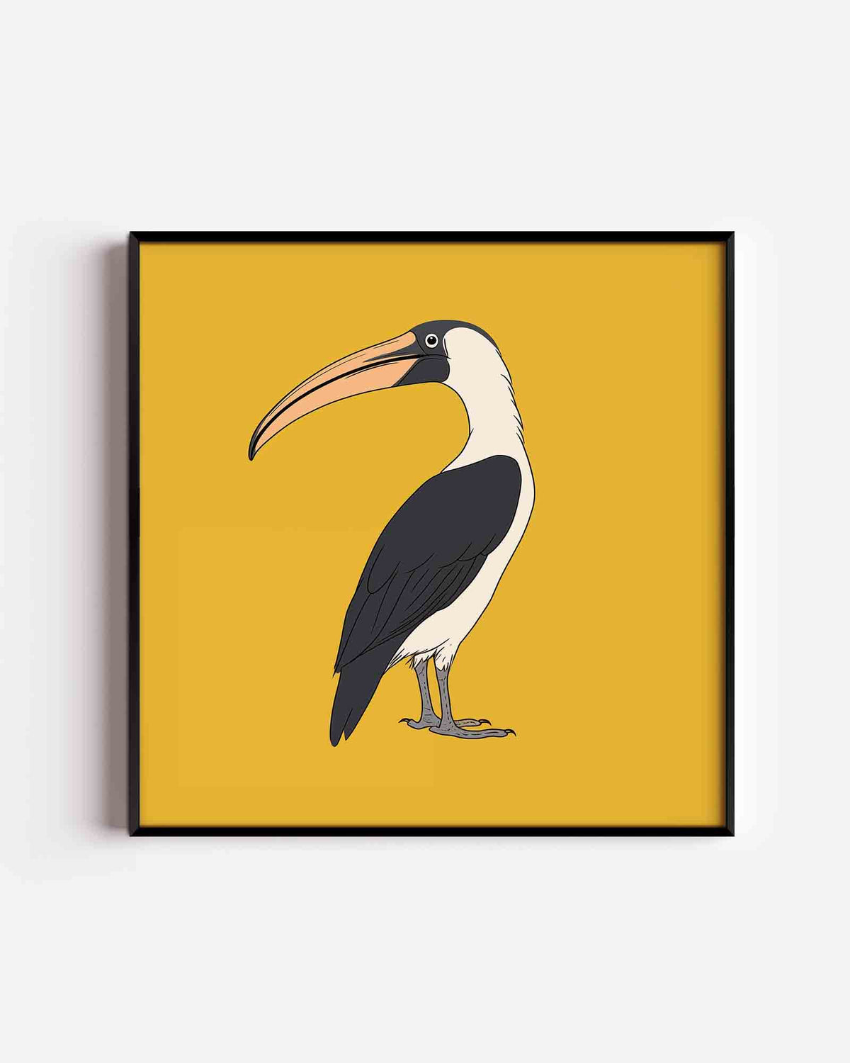 Tropische vogel – vierkante dierenposter als wanddecoratie
