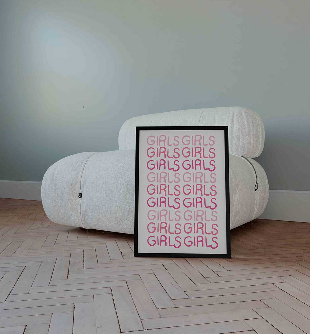 Meisjes herhaling – Pop Art wandkunst als portret poster