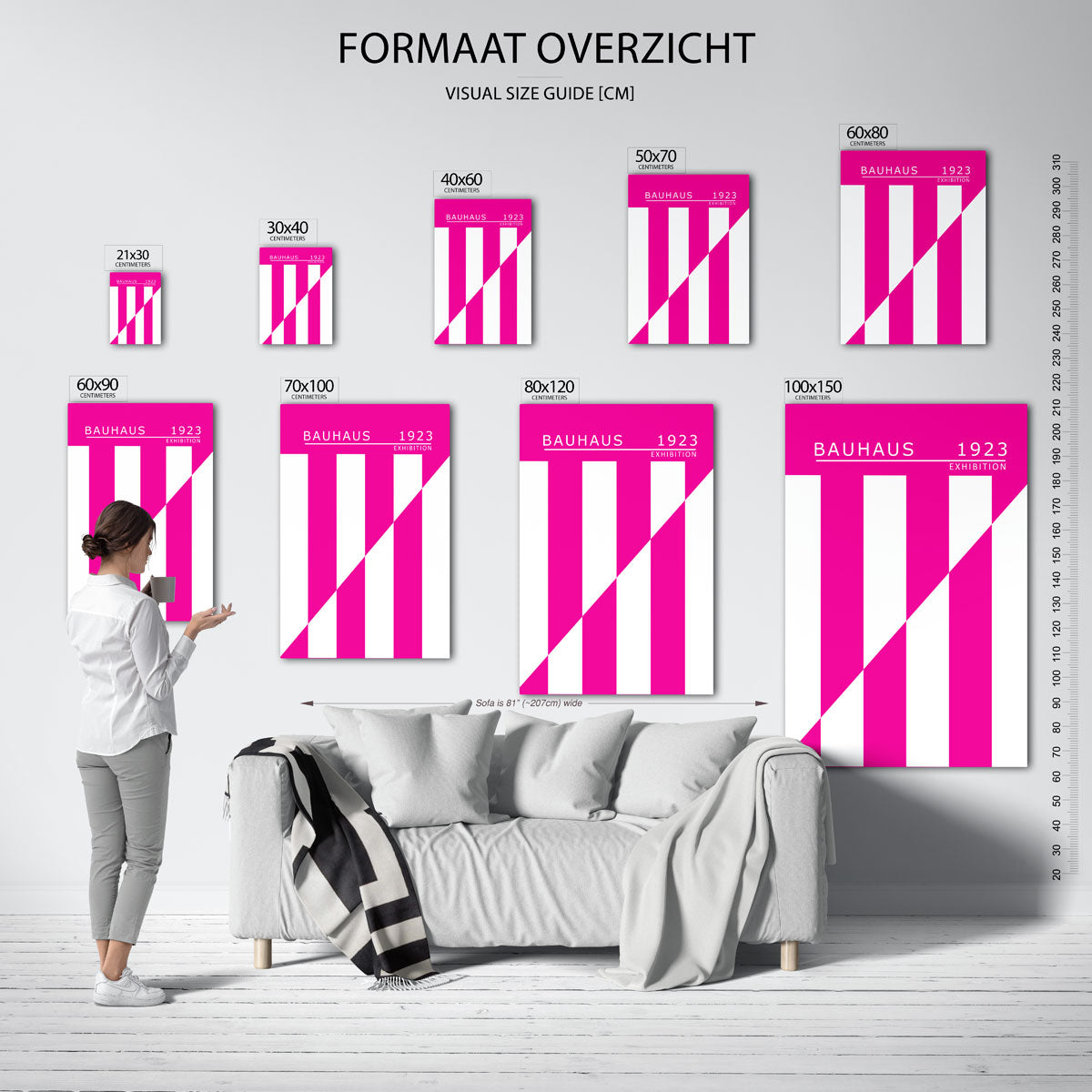  – geometrische poster in Bauhaus-stijl van WallArtistic