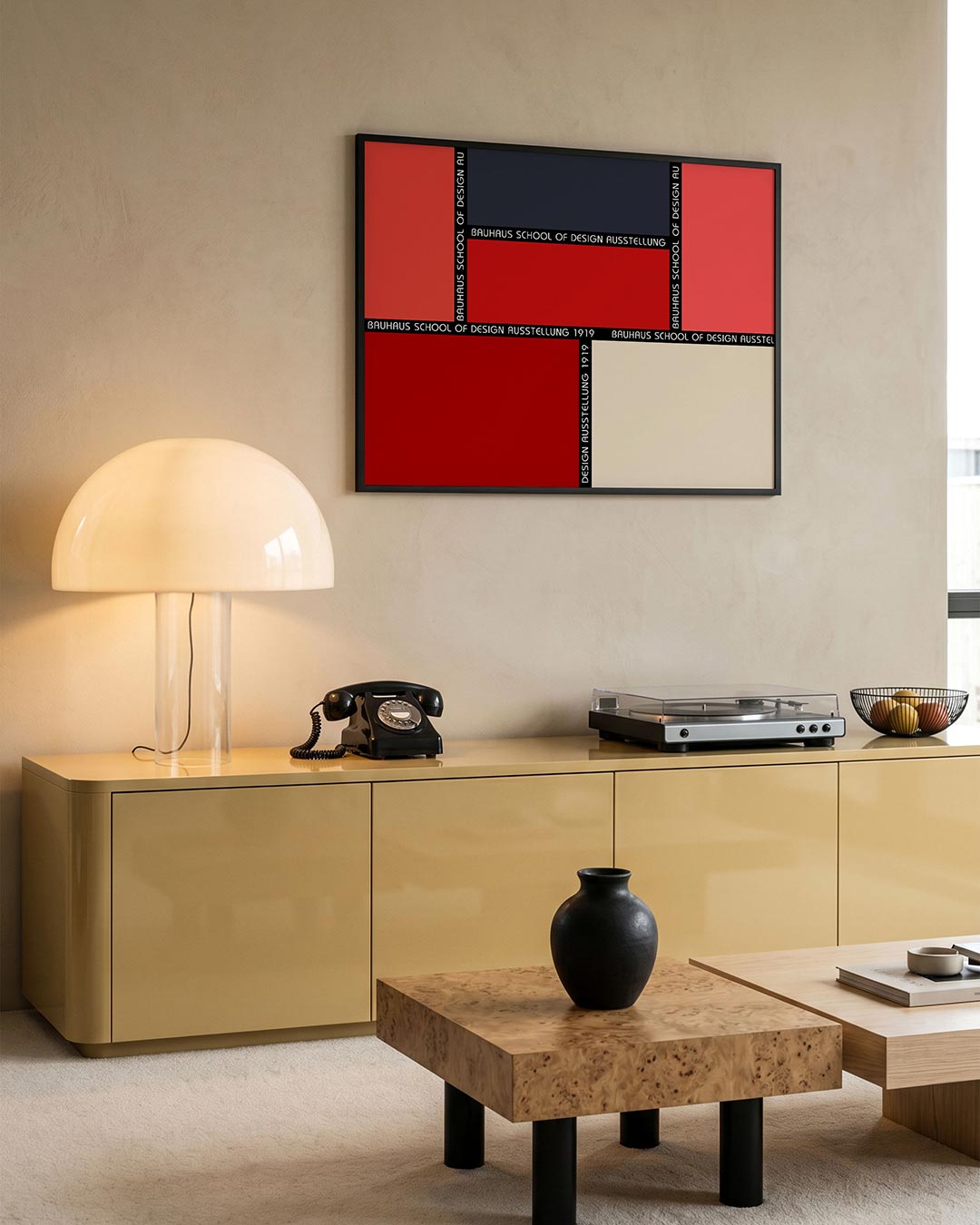Vorm en kleurvlakken – moderne Bauhaus wandkunst als poster