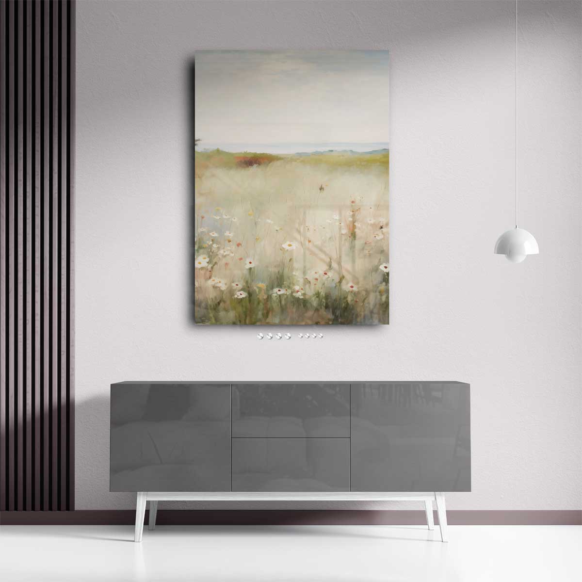 Zomerweelde in Bloei – staand kunstwerk voor modern interieur