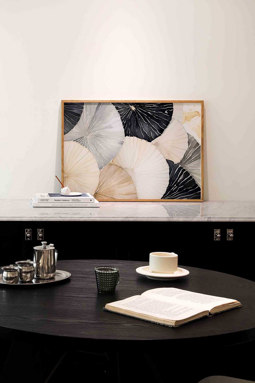 Abstracte cirkelvormen – abstracte poster in liggend formaat