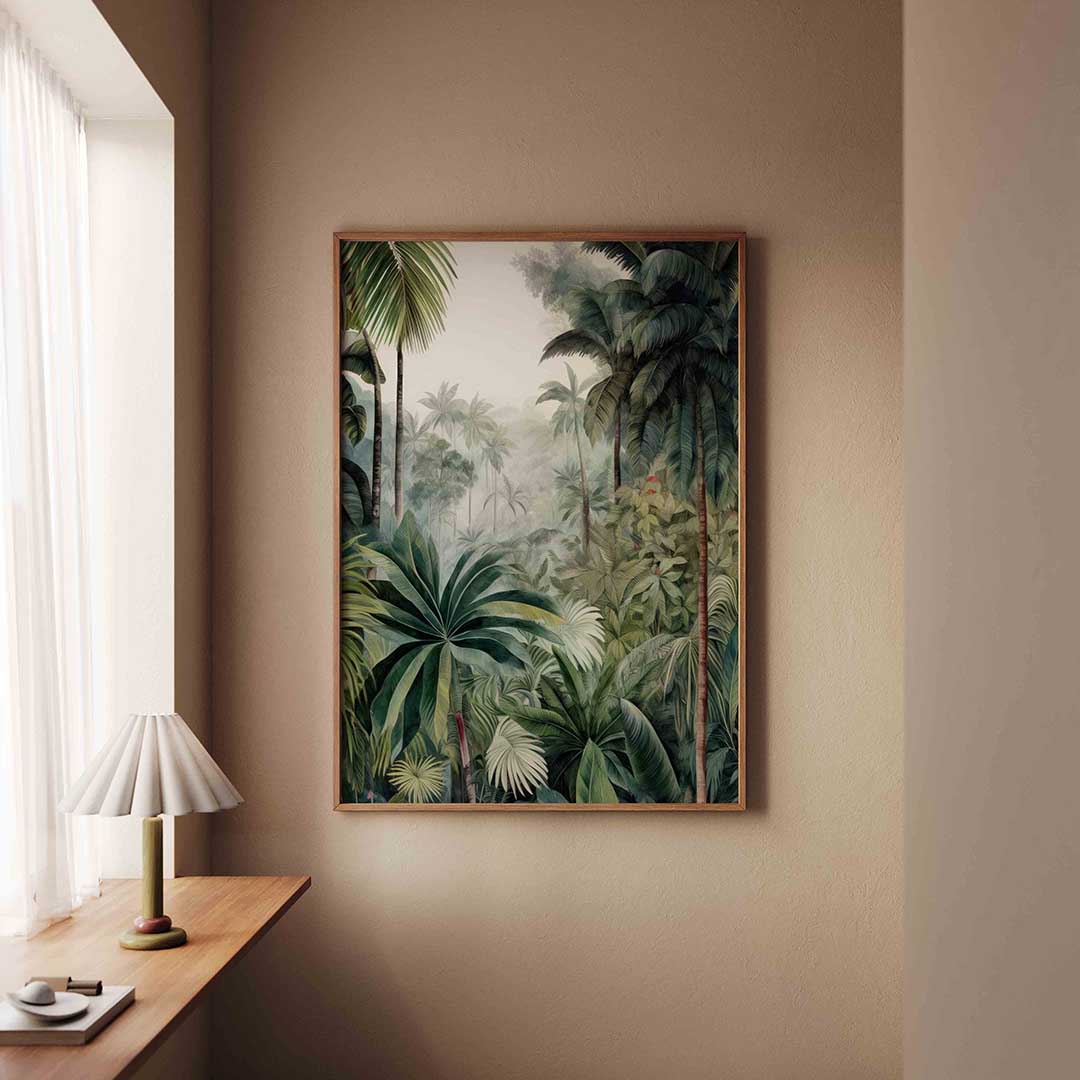 Tropische bladeren – staande jungle wanddecoratie van WallArtistic