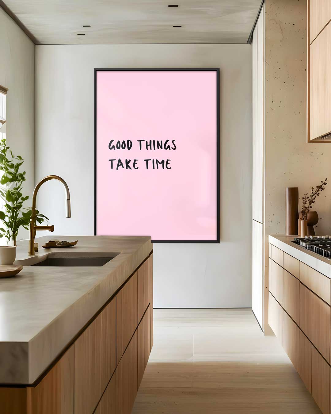Geduld is een Schone Zaak – dibond wanddecoratie in staand formaat