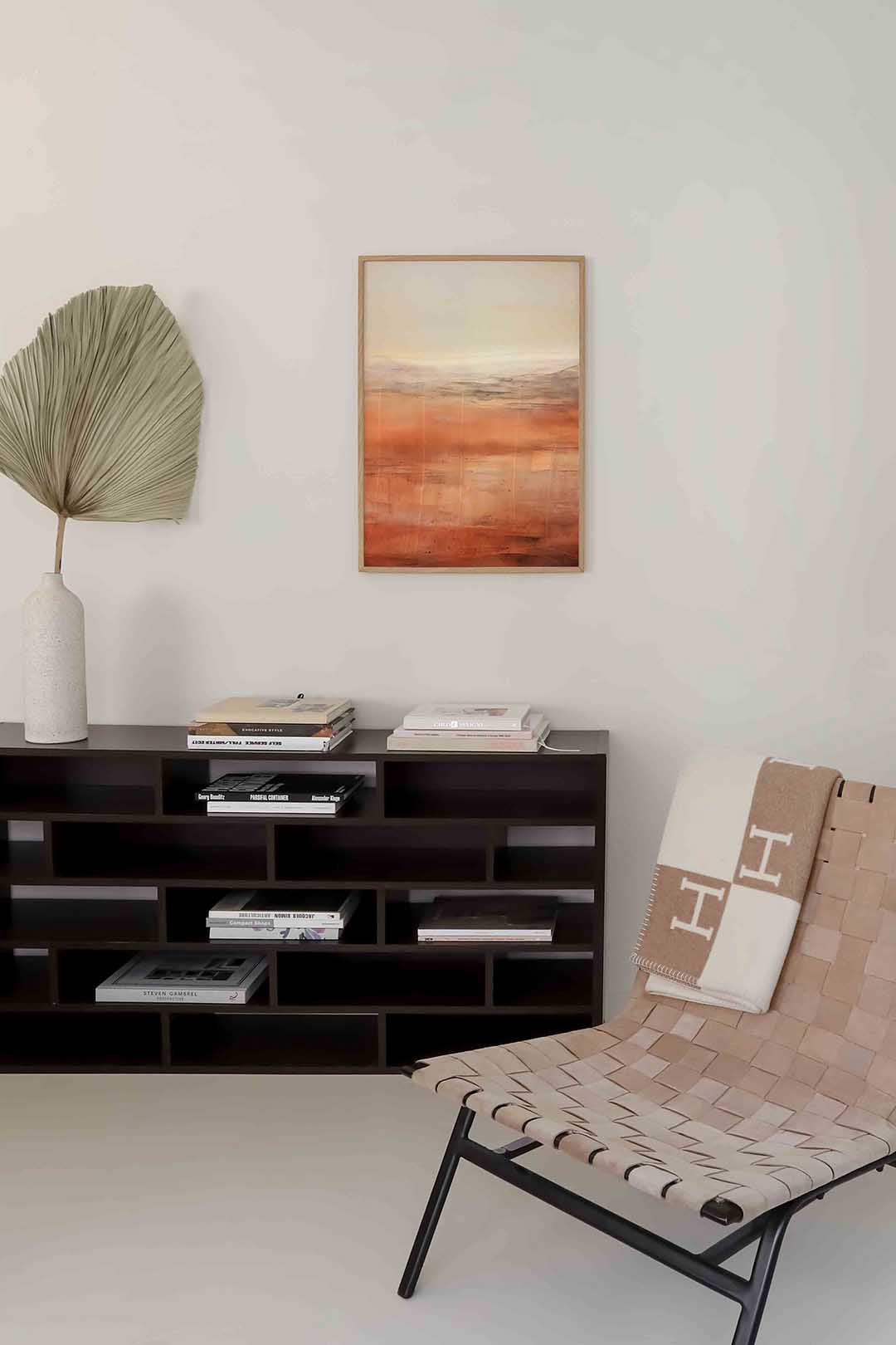 Landschap in warme tinten – natuur poster in staand formaat
