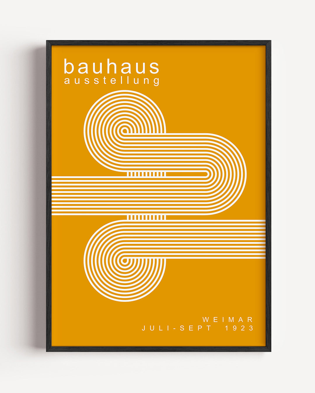 Lijnen en kleurvlakken – staande Bauhaus poster als wanddecoratie